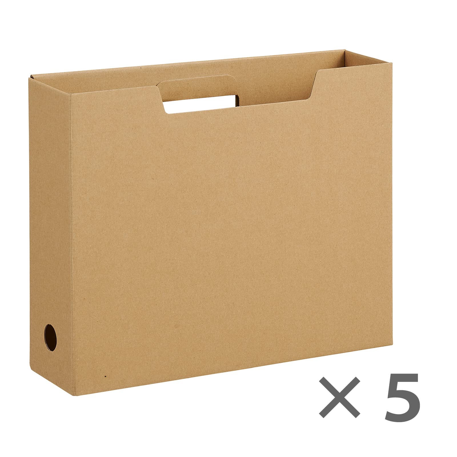 Maruai CA-5FB Storage Box, File Box, A4, Pack of 5