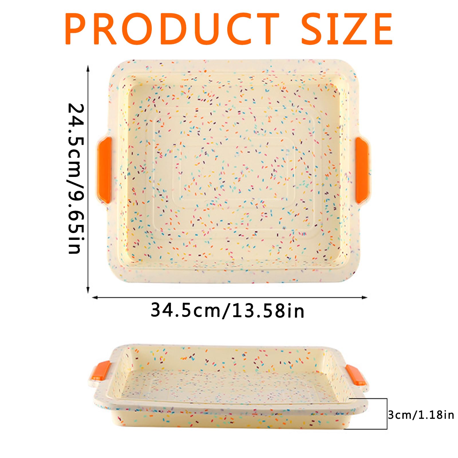 Baking Tray, Oven Tray, Baking Trays for Oven Square Baking Tray, Silicone Square Cake Pan, Silicone Baking Tray - Image 2