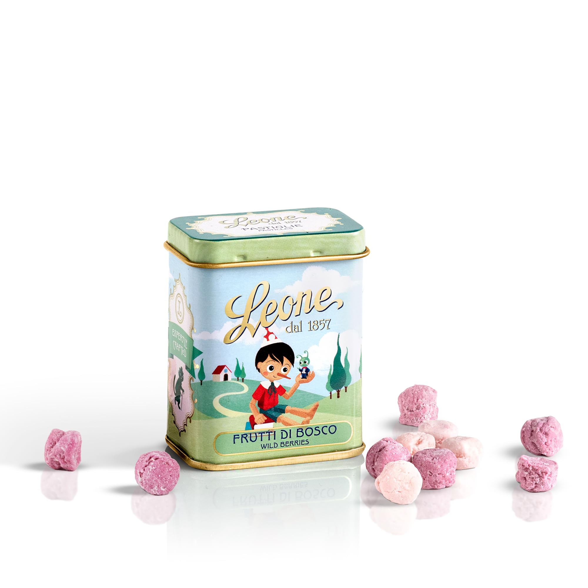 Leone dal 1857 - Lattine Pastiglie Leone Collezione C'era Una Volta - Caramelle Miste Dissetanti e Caramelle ai Frutti di Bosco - 6 Lattine da 30g (6 x 30g)