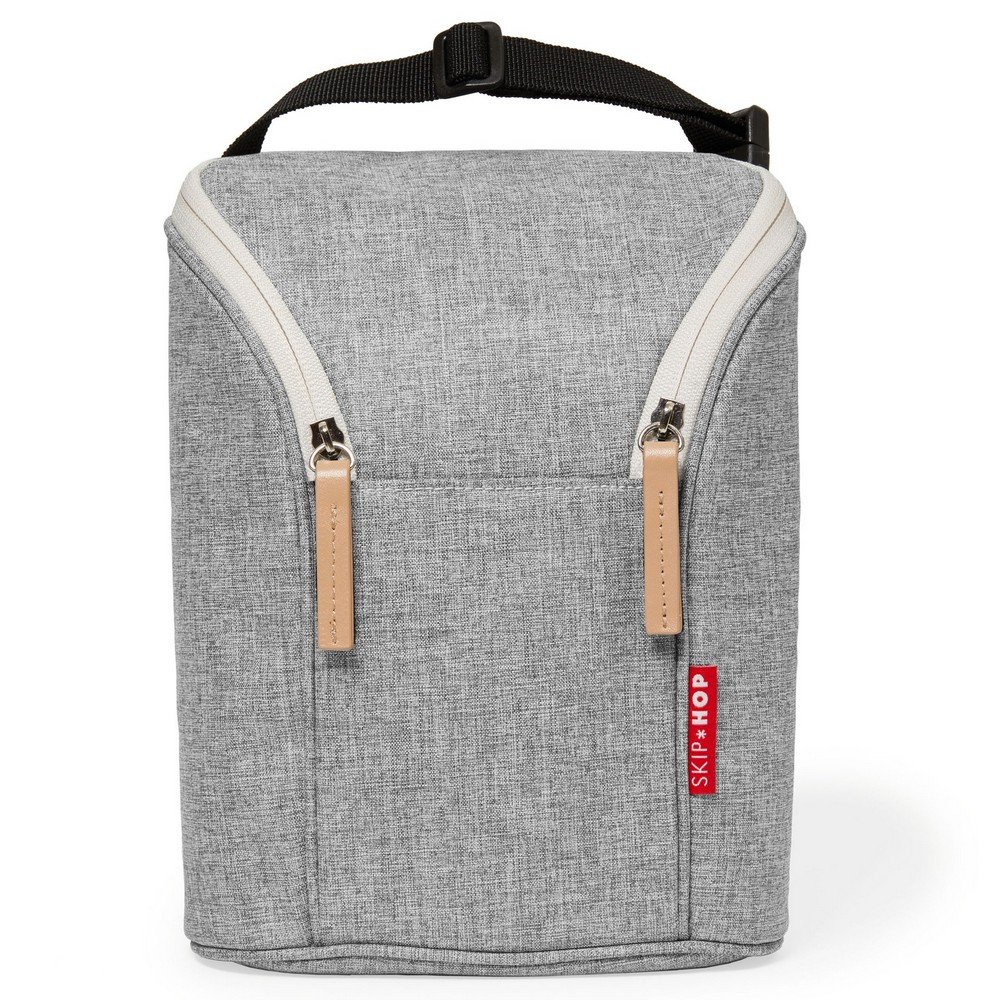 Skip Hop Baby Bottle Bag, Grab &amp; Go, Grey Melange, 6.75x3.5x9 Inch (Pack of 12)