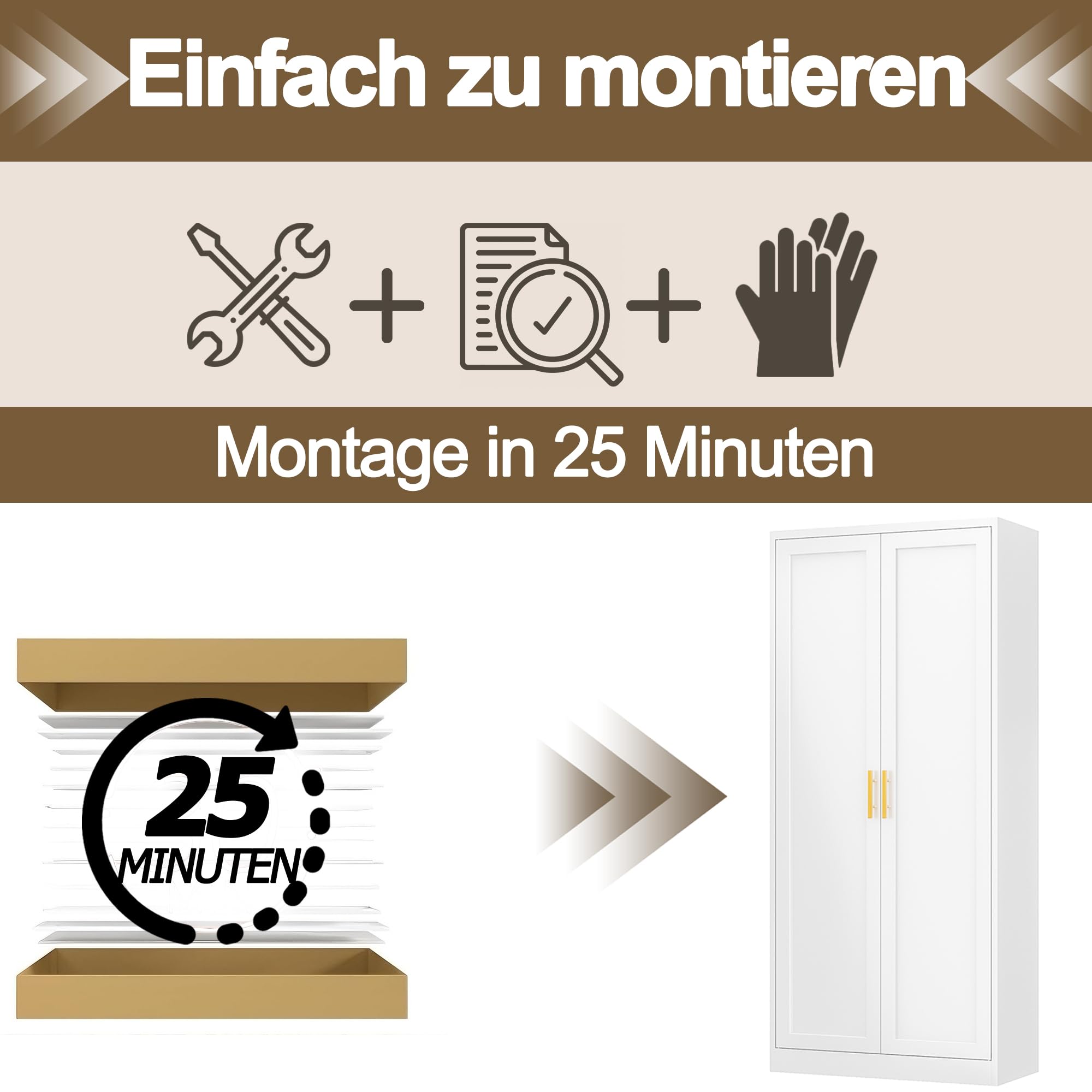 Metallschrank Mehrzweckschrank 5 Ebenen Weiß 180 x 75 x 35 cm