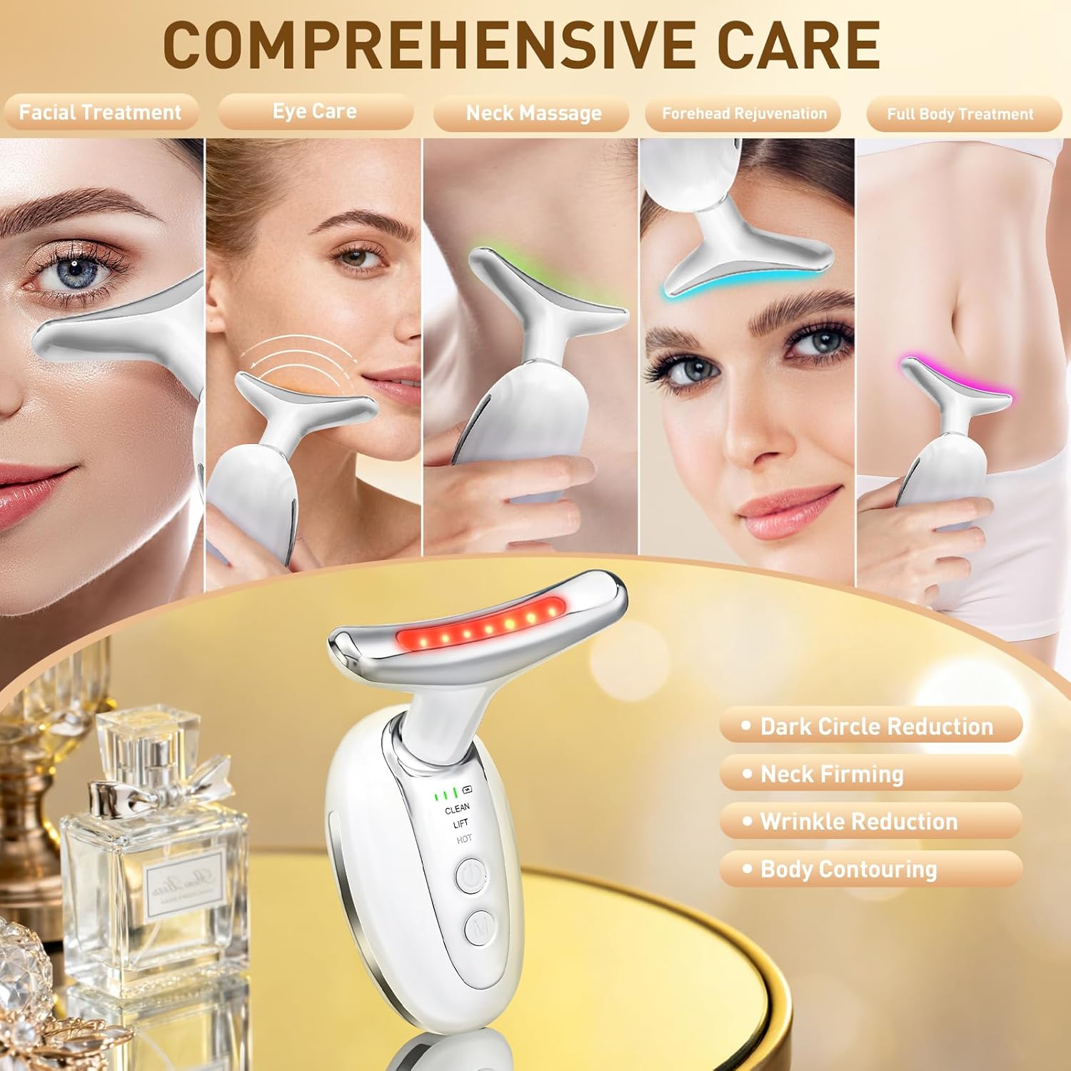 Upgraded EMS Facial Massager with 7-Colour LED Light Therapy, 7-in-1 Anti-Ageing Face Lift Device for Wrinkle Reduction, Microcurrent Tightening & Skin Rejuvenation - Home Beauty Gift Set 71 L7m2K3VL. AC SL1500