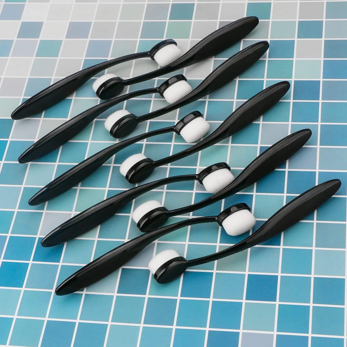 UNIMEIX 5 Pack Blending Brushes for Card Making Art Blending Tools Blender Brush Ink Blending Brushes for Crafts Black