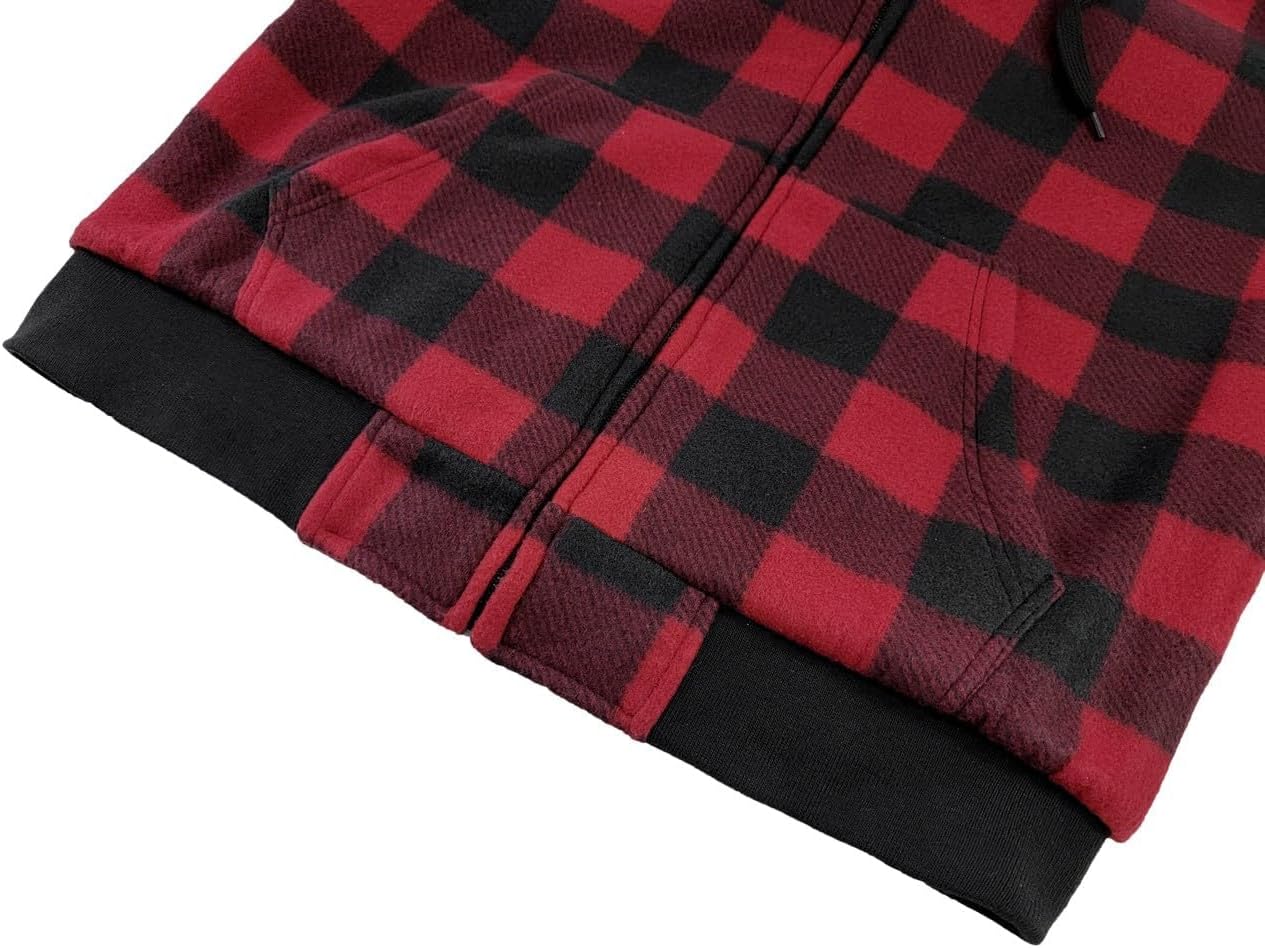 Victory Outfitters Men's Reversible Hooded Buffalo Plaid Fleece Jacket - Image 7