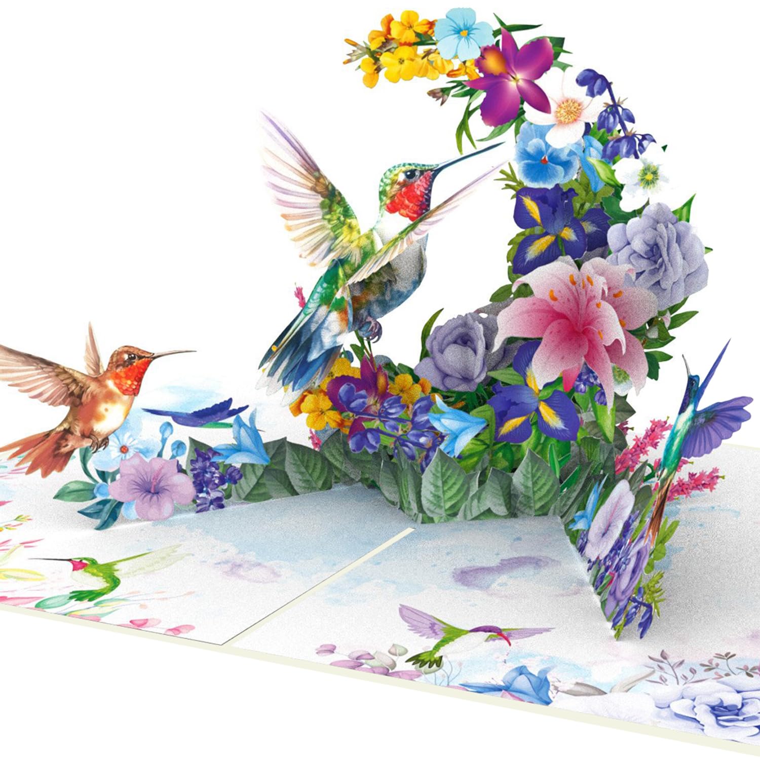 Pop-up-Karte Vogel Kolibri - 3D-Karte Grußkarte