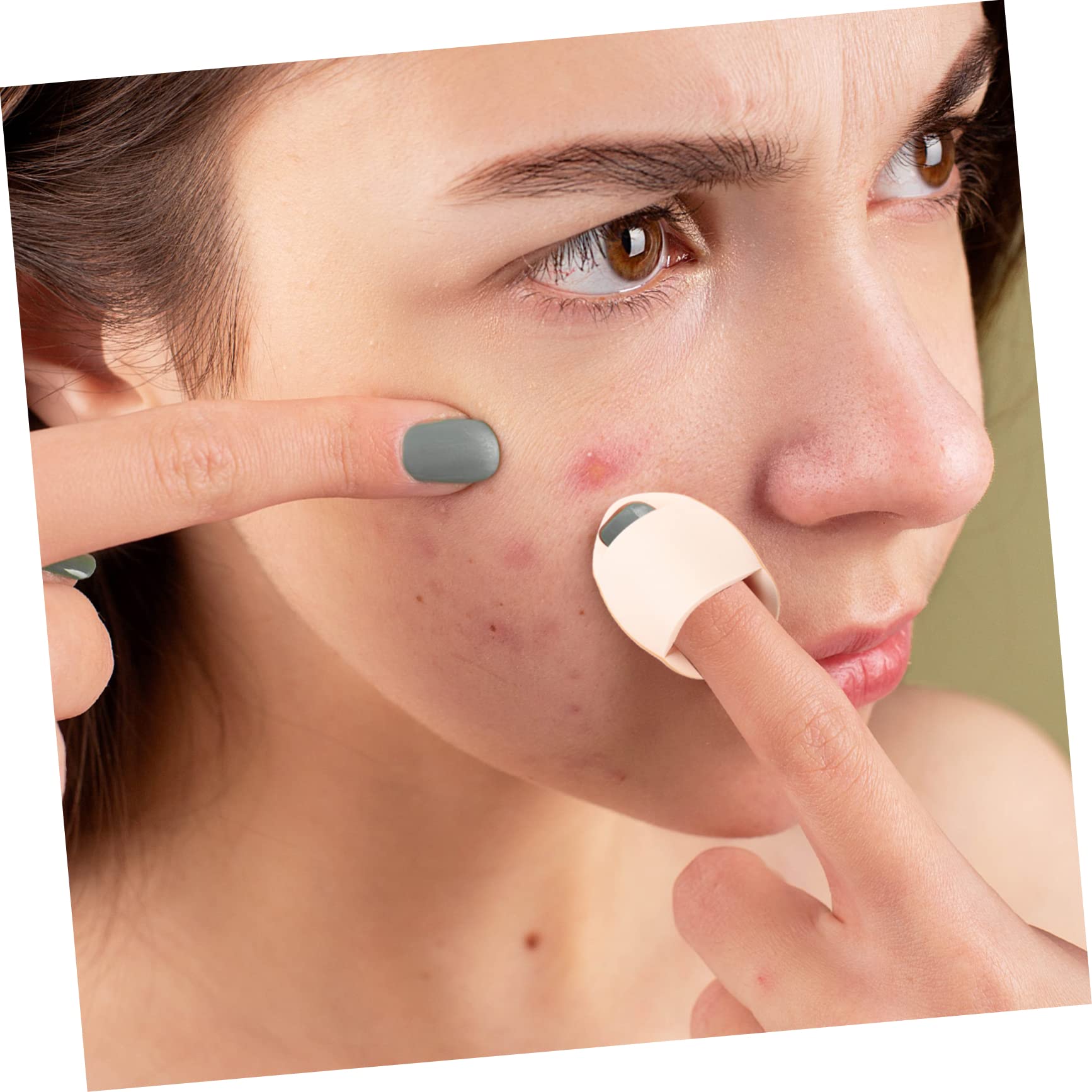 Healeved Mini Powder for Women 4pcs Triangle Makeup Puff Gentle Texture Non-slip Design Face Powder Sponge