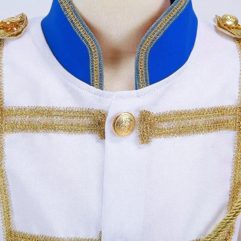 Akokvlar 10 Pcs Prince Charming Costume for Boys Medieval Royal King Outfits for Kids - Image 4