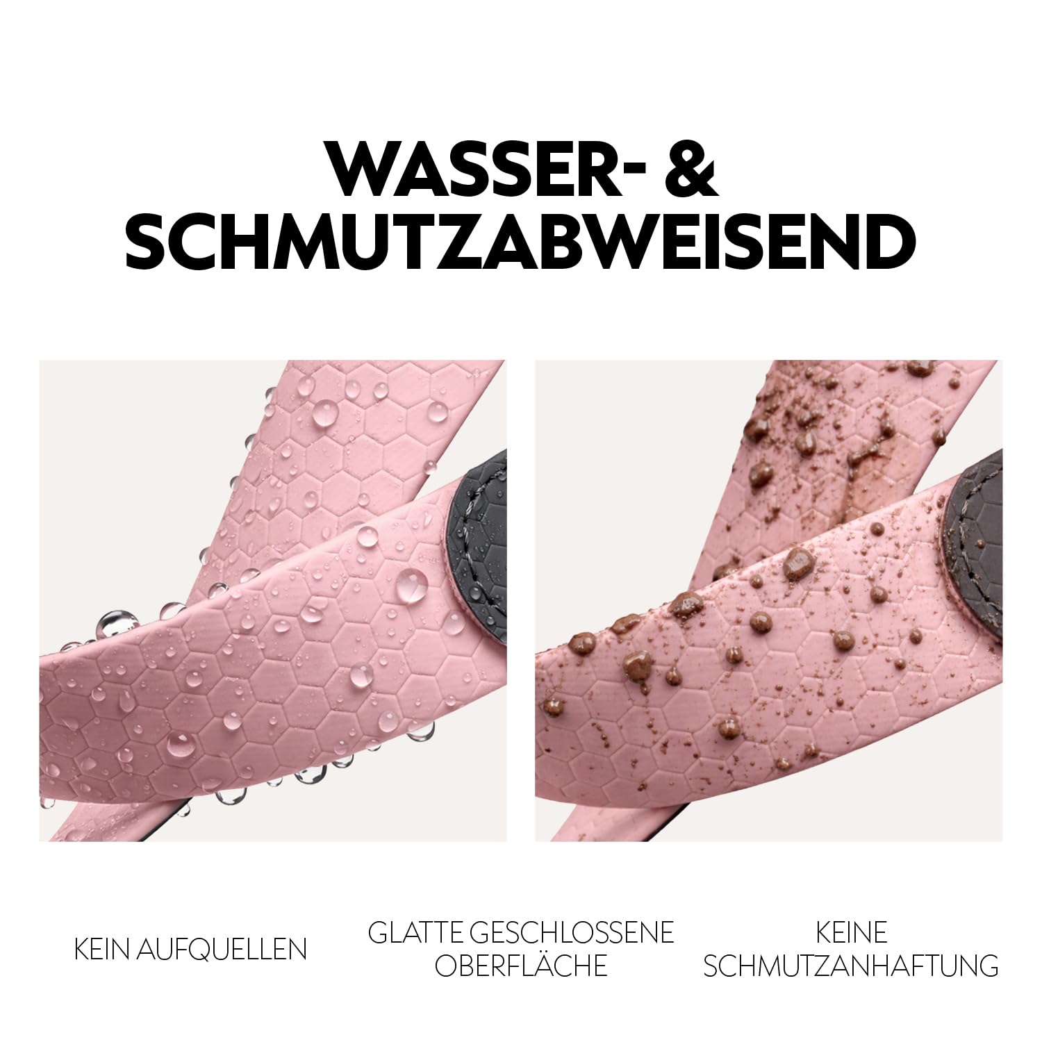 SUNRIDE Biothane Halfter für Pferde - mit Strick - UV-Beständig - anatomisch, verstellbar - extra Polsterung - Nachhaltig & Vegan - antibakteriell - wasserabweisend - rostfrei (rosa, Pony)