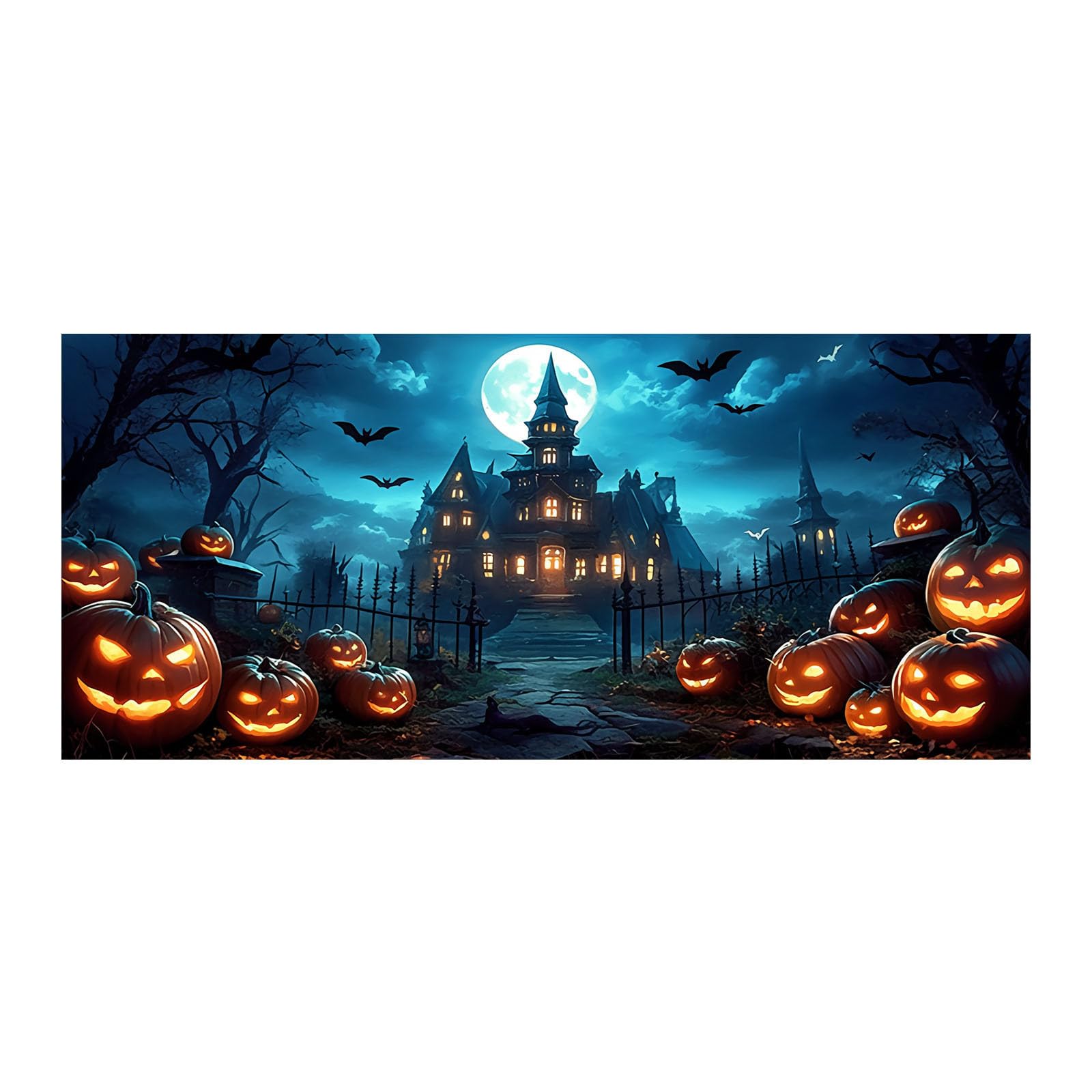 Fahne Halloween-Garagebanner, groß, für Partys im Garten
