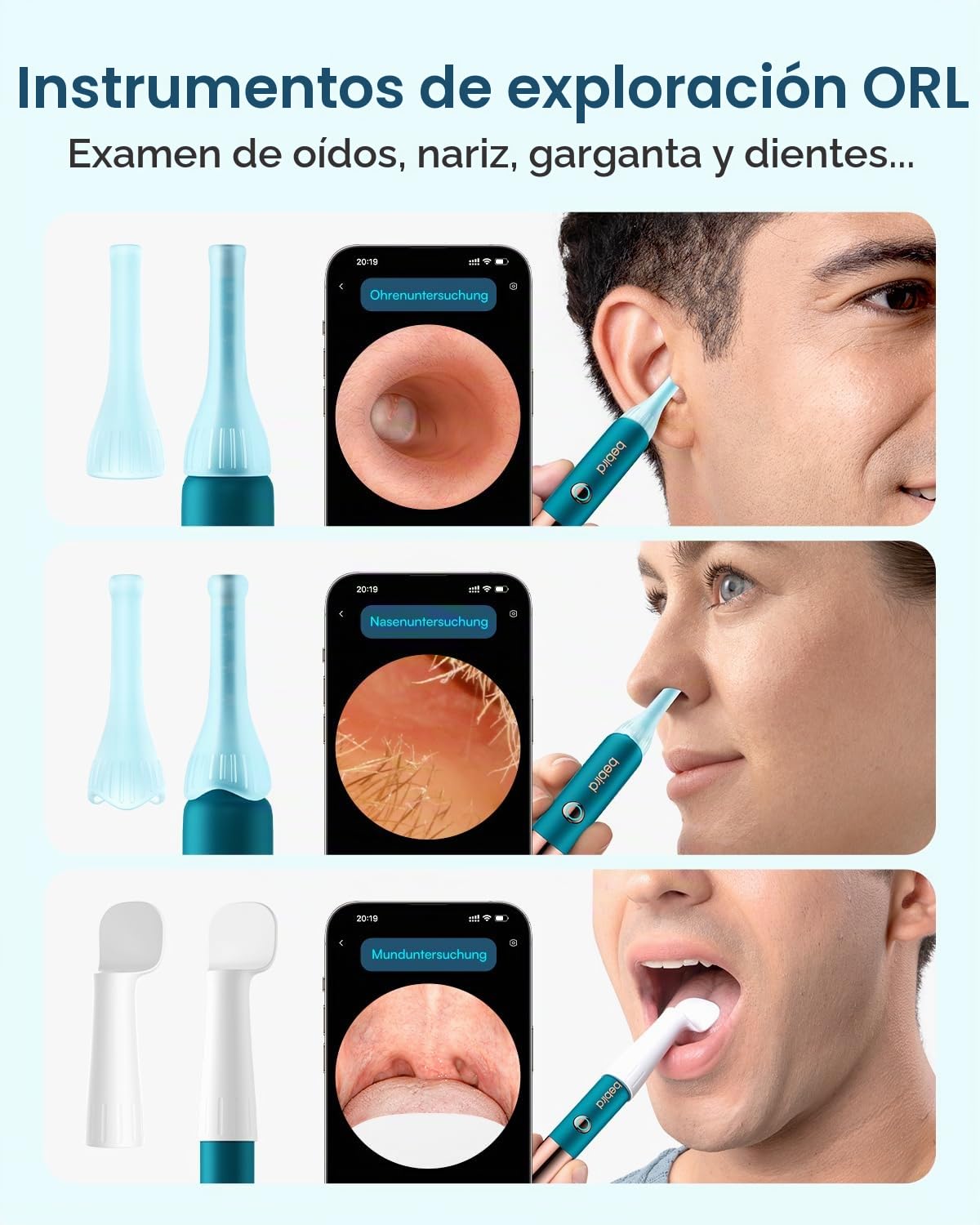 Bebird Pro Earsight Ultra Eliminador de cerumen con WiFi 5G y otoscopio 1080P HD, limpiador flexible con cámara y 30 puntas de repuesto, gotero de eliminación de cerumen para adultos, niños, iOS, Andr