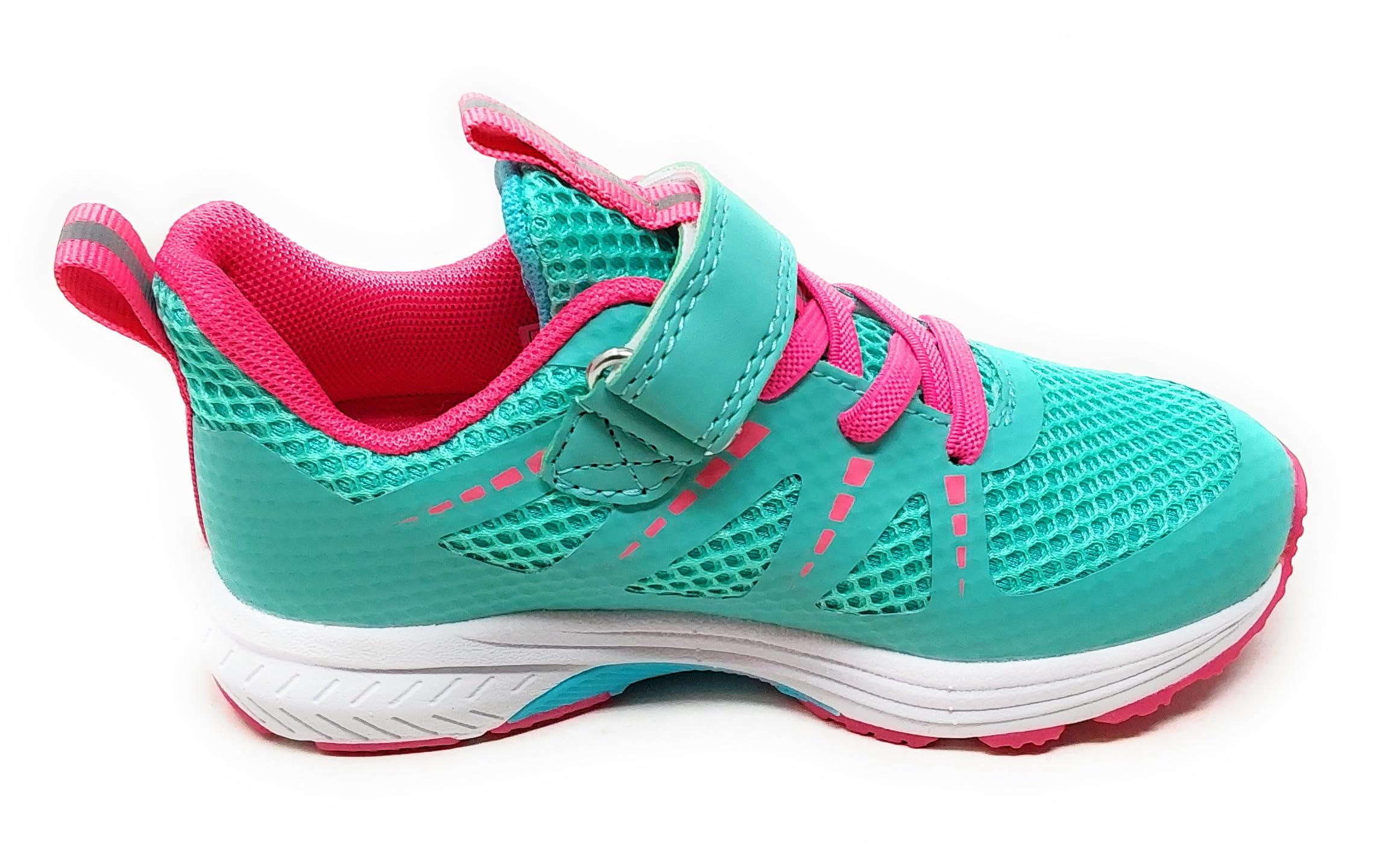 IMAA3807 Scarpe Sportive in Mesh Traspirante,Turchese e Rosa,Antipronazione e Antitorsione,A Strappo