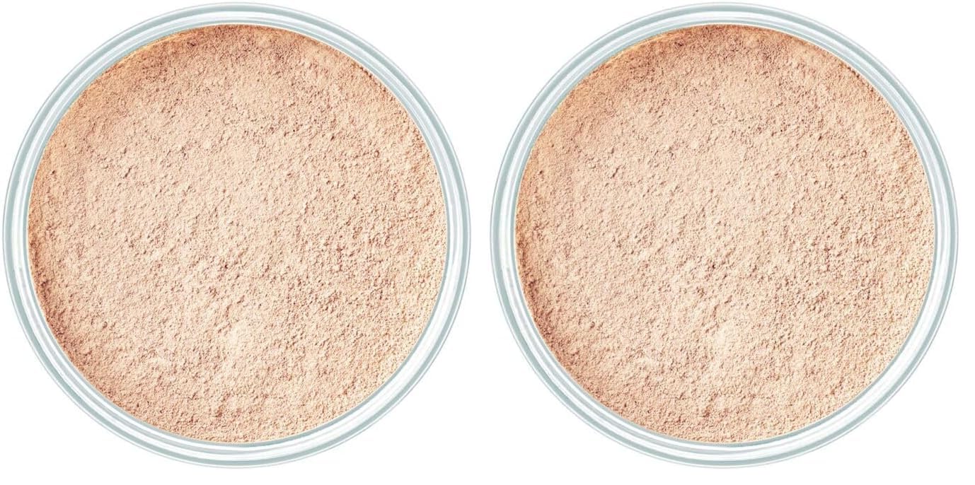 ARTDECO Mineral Powder Foundation - Schützendes, loses Puder in kompakter Form für ein ebenmäßiges, zart mattiertes Finish - 1 x 15 g (Packung mit 2)
