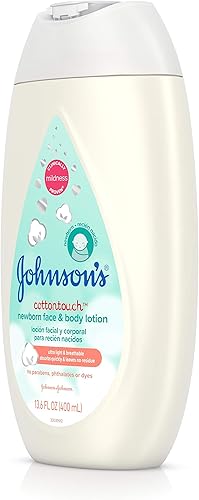 Miniatura 10 de Johnson's CottonTouch Newborn Baby Face and Body Lotion, Hypoallergenic Moisturization for Baby's Skin, Made with Real Cotton, Paraben-Free,