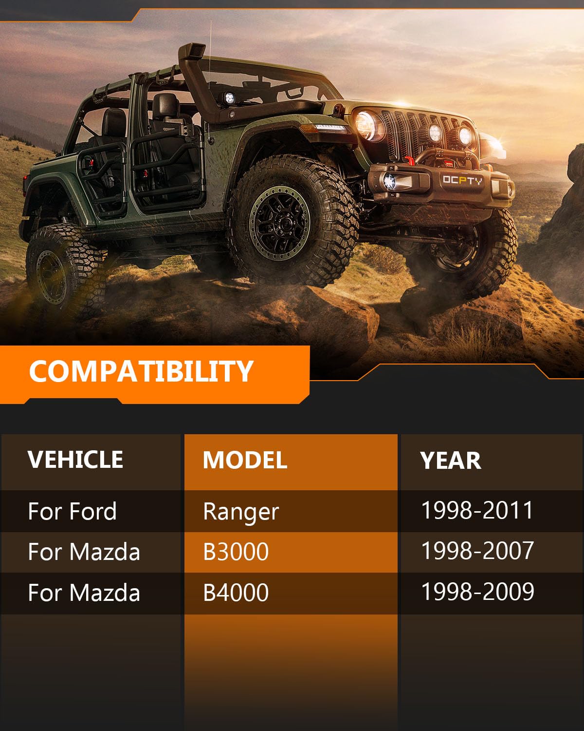 Shocks Struts,OCPTY Front Rear Shock Absorbers for Ford Fits 1998-2011 for Ford Ranger,1998-2007 for Mazda B3000,1998 1999 2000 2001 2002 2003 2004 2005 2006-2009 for Mazda B4000 344079 341302-4pcs