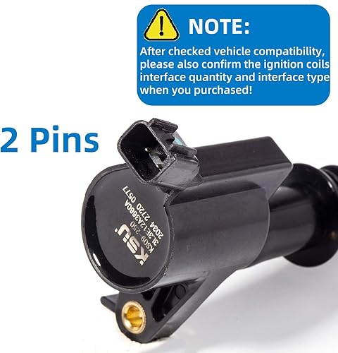 Miniatura 4 de KSU Paquete de bobina de encendido compatible con Ford Expedition Explorer F-150 F-250 F-350 F-450 F-550 Super Duty Mustang Lincoln Navigator Mark