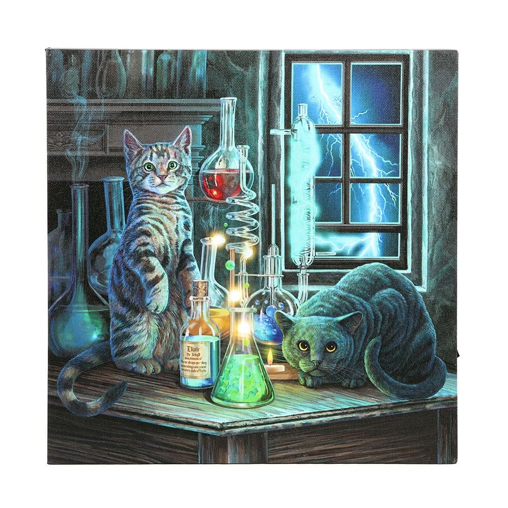Blue Pirate Light Jekyll And Hyde Up Led Canvas Plaque By Lisa Parker