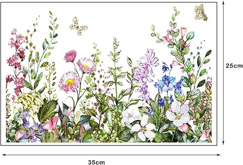 Miniatura 6 de Adhesivos autoadhesivos para la pared del baño, hojas verdes, hojas, flores, para la tapa del inodoro, calcomanías para tapa de inodoro, removibles,