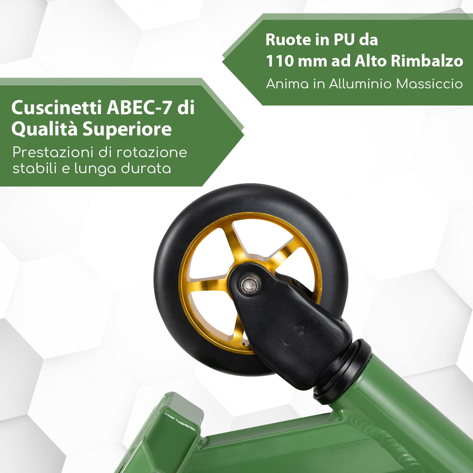 COSTWAY Scooter Acrobatico per Bambini, Monopattino Freestyle con 2 Ruote PU e Ampia Pedana in Alluminio, Scooter Pro per Trucchi Leggero da Strada per Bambini 10+ Anni, Carico 100 KG