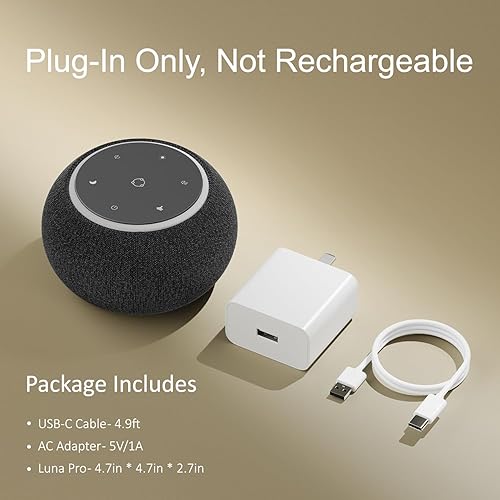 Miniatura 8 de Hotmoon Luna Pro - Reloj despertador de doble etapa con máquina de sonido para dormir, 507 sonidos sin bucle, luz nocturna inteligente y