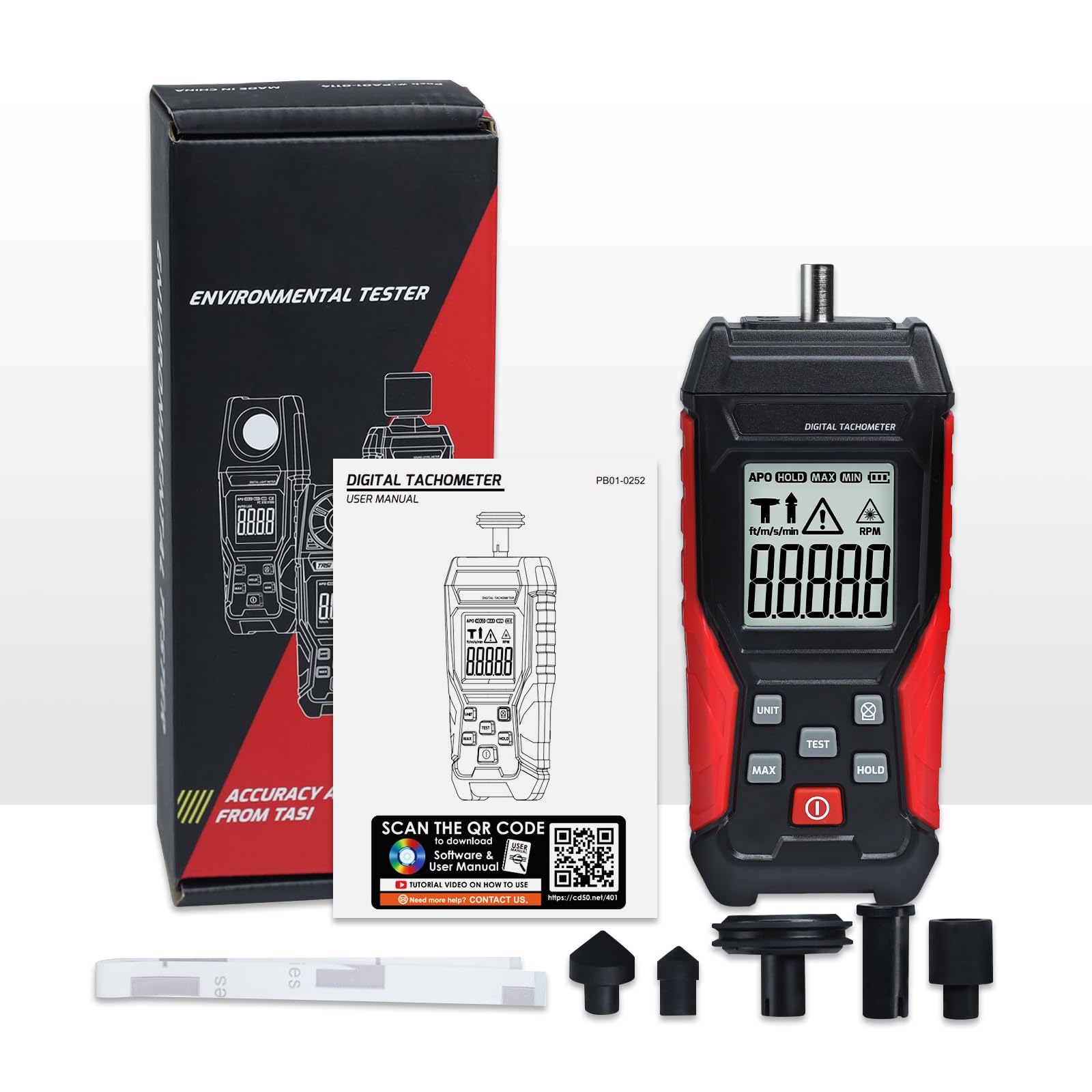 Digital Tachometer - Contact & Non-Contact RPM Meter -8 Digital Tachometer - Contact & Non-Contact RPM Meter -8