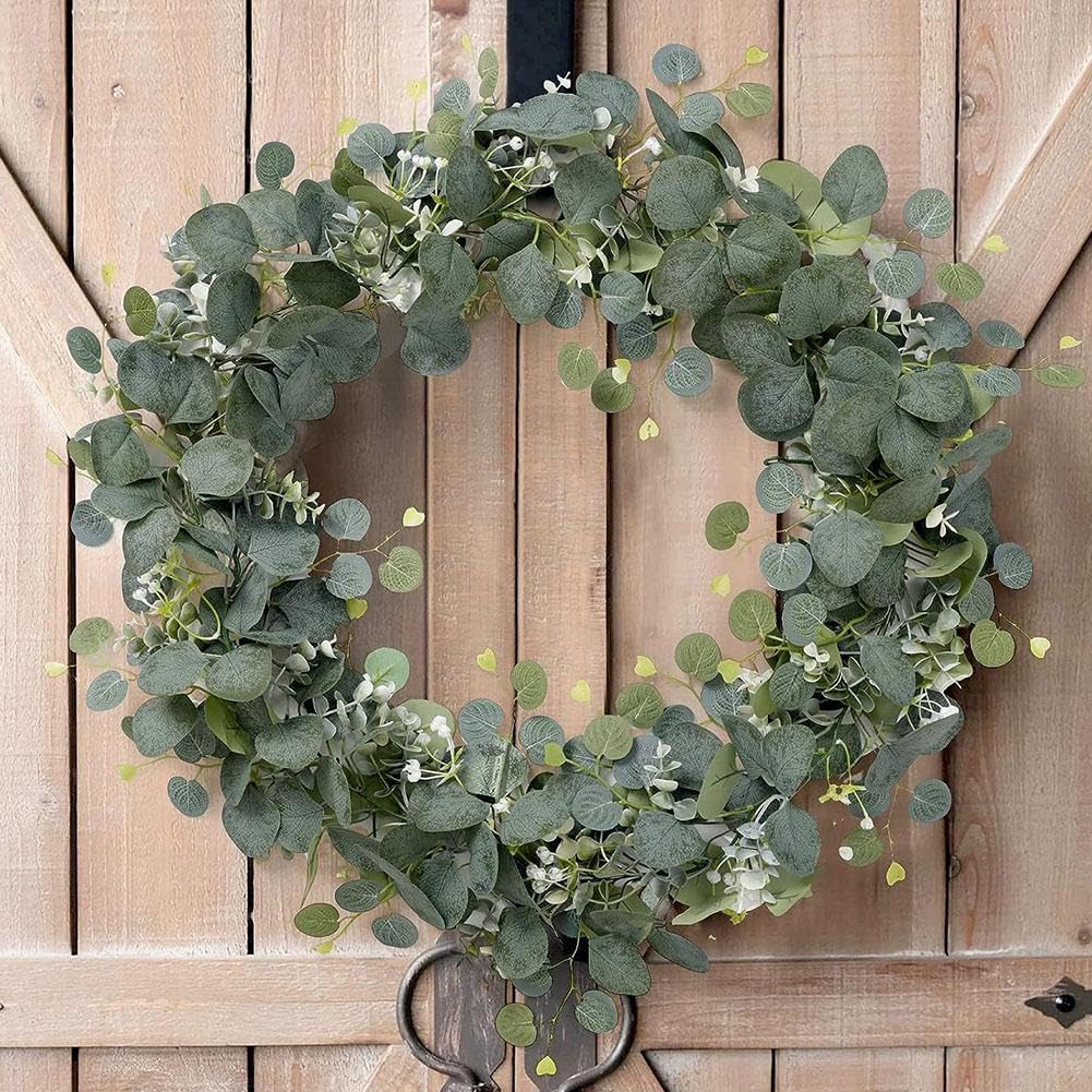 Woohome Ghirlanda Eucalipto Artificiale 2 Metri Con Foglie E Fili – Decorazione Verde Per Matrimoni E Casa