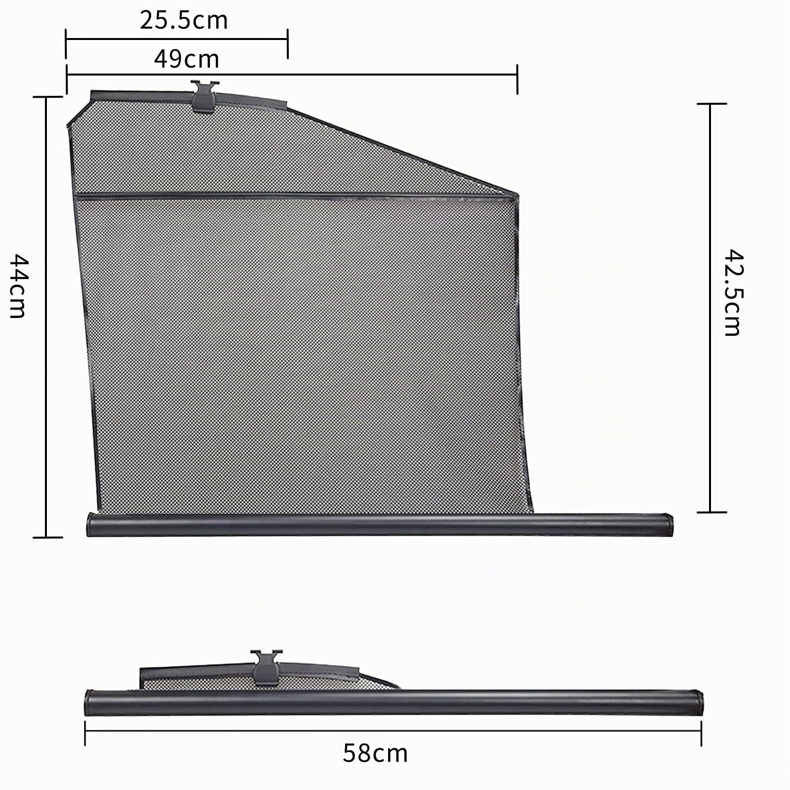 Kwak's Auto Sonnenschutz für Seitenfenster 2-Pack Faltbare Rolle Einziehbarer Sonnenschutz Blocks Sonnenblendung und Hitzeschutz Anti-UV-Strahlen Jalousien für Privatsphäre Blackout (Frontfenster)