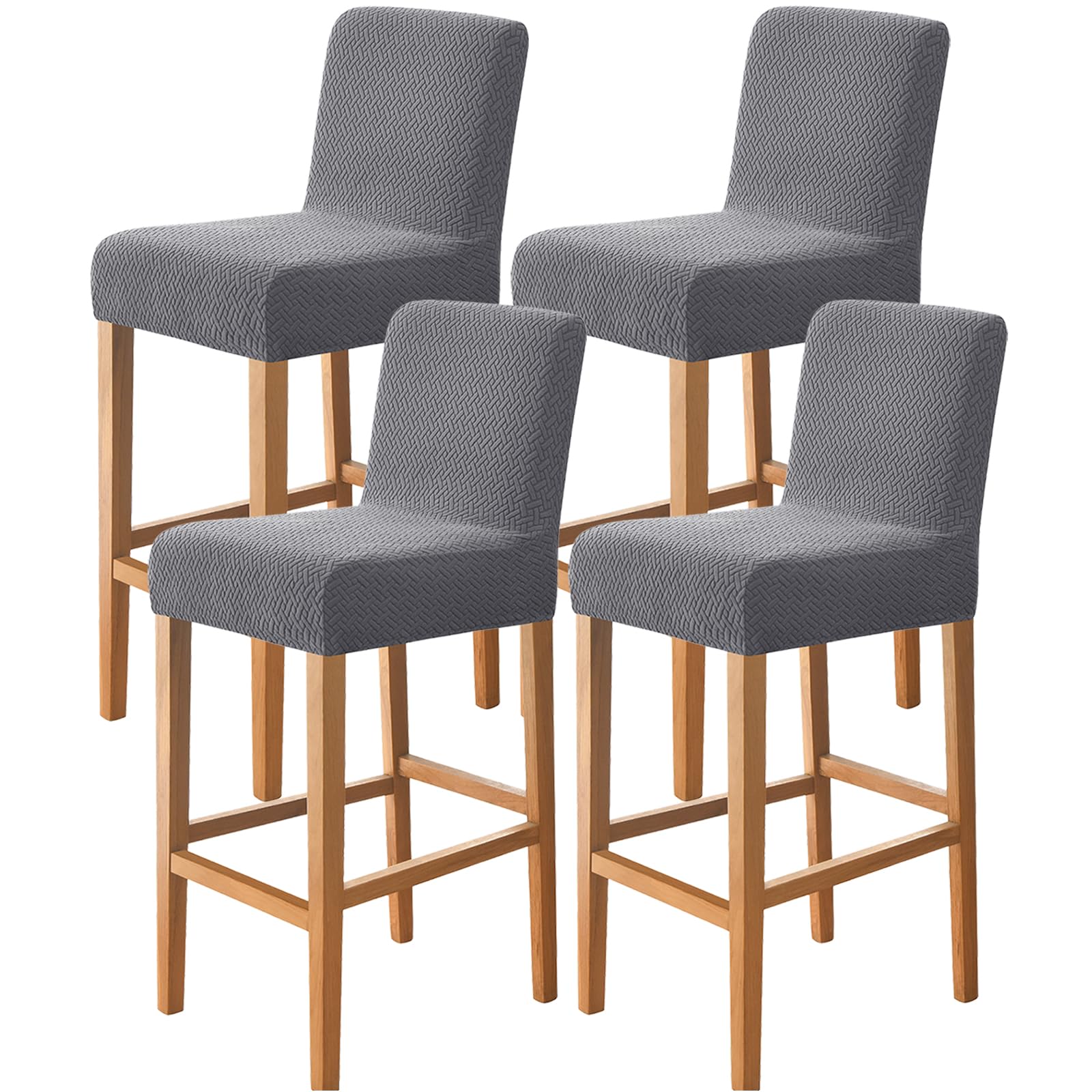 Gollense 4 Pack Stretch Bar Stool Covers Pub Counter Stool Chair Covers ...