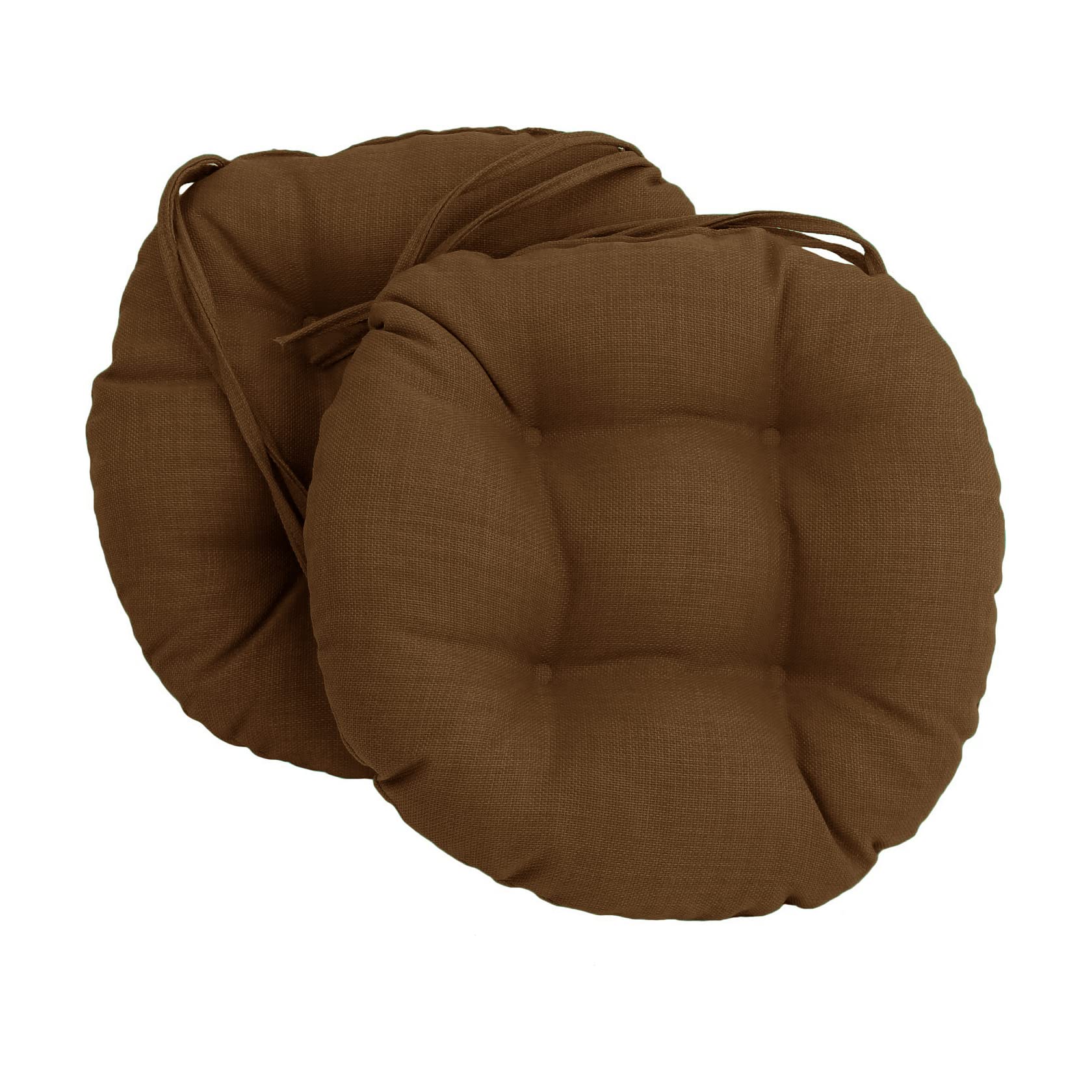 16-Inch Spun Polyester Solid Outdoor Round Tufted Chair Cushions (Set Of 6) 916X16Rd-T-6Ch-Reo-Sol-09