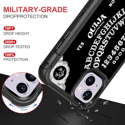 Miniatura 3 de Funda compatible con iPhone 15, diseño gótico Ouija Board para mujeres y niñas, 3 capas resistentes, resistentes, a prueba de golpes, de plástico