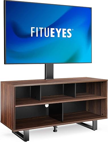 Miniatura 7 de FITUEYES Soporte de TV con soporte para televisores de 32 a 70 pulgadas, centro de entretenimiento con consola de madera con capacidad para hasta