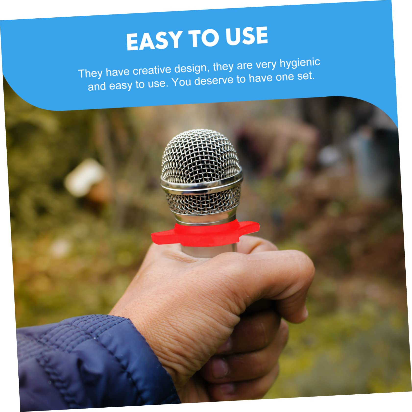 SWOOMEY 10 Sets Anti-slip Ring Protective Cover Gaming Mic Foam Skid Microphone Accessories Microphone Cover Disposable Mic Protector Cover Microphone Noise Reduction Cover Rubber