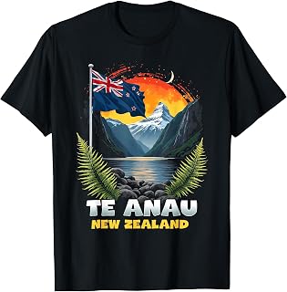 Te Anau New Zealand Flag Te Anau Vacation Travel T-Shirt