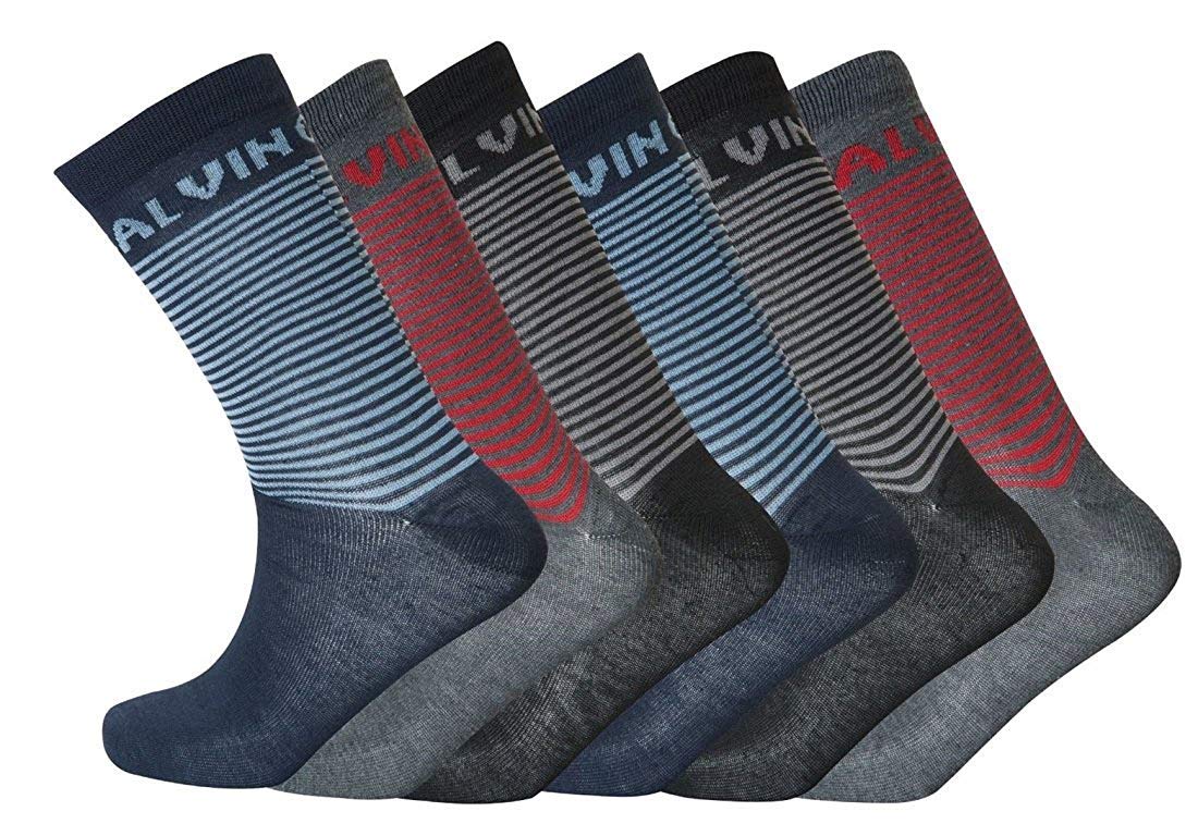 Comfylot Limited Men's Calvin Paris Comfylot Ltd® 12 And 6 Pairs Of Designer Socks, Cotton Rich Lycra Design Socks, Size 6-11 (Uk 6-11 Eur 39-45 [6 Pairs], )