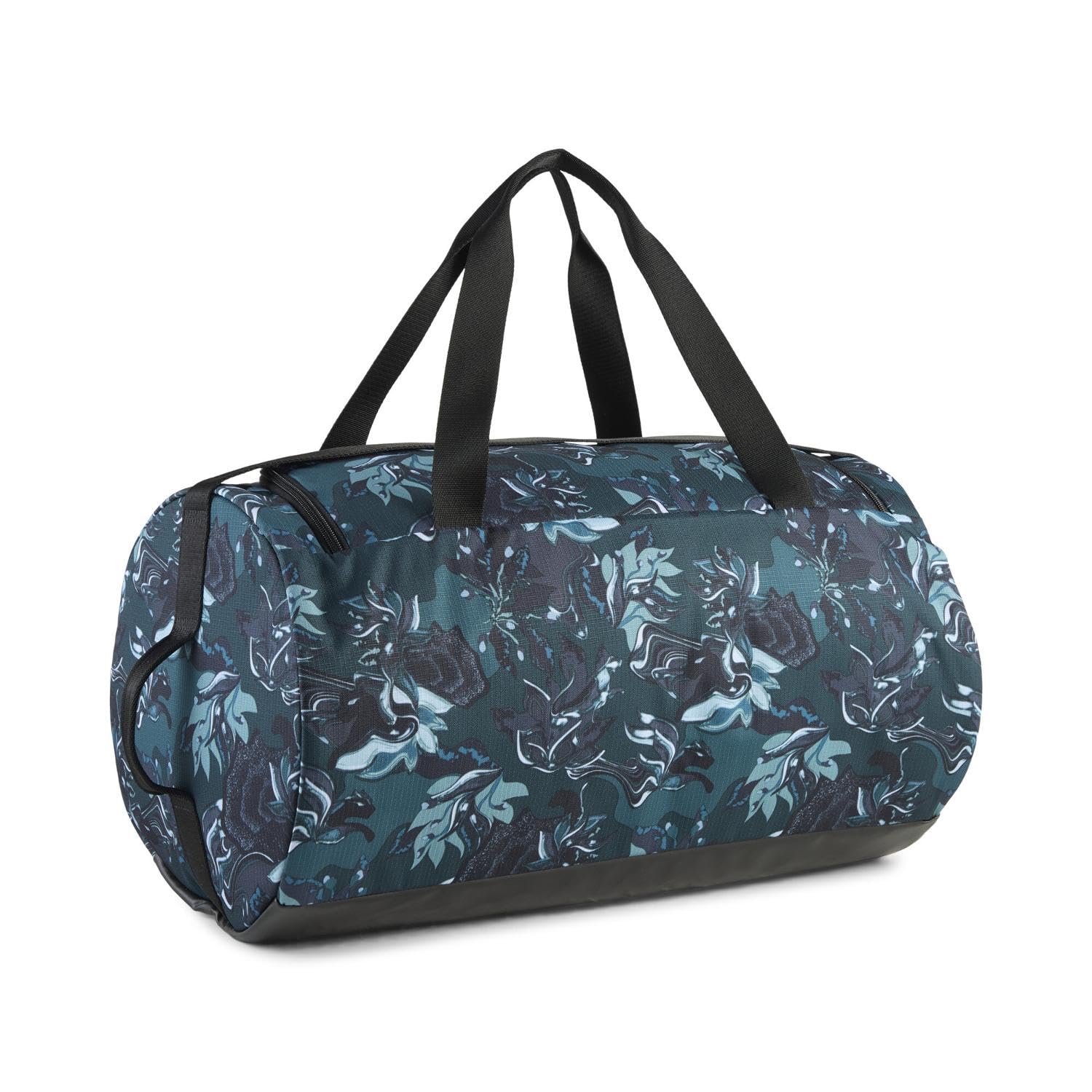 PUMA Sporttasche AT ESS Green TERRAINS Barrel Bag Green Terrain - PUMA Black - AOP dunkelgrün