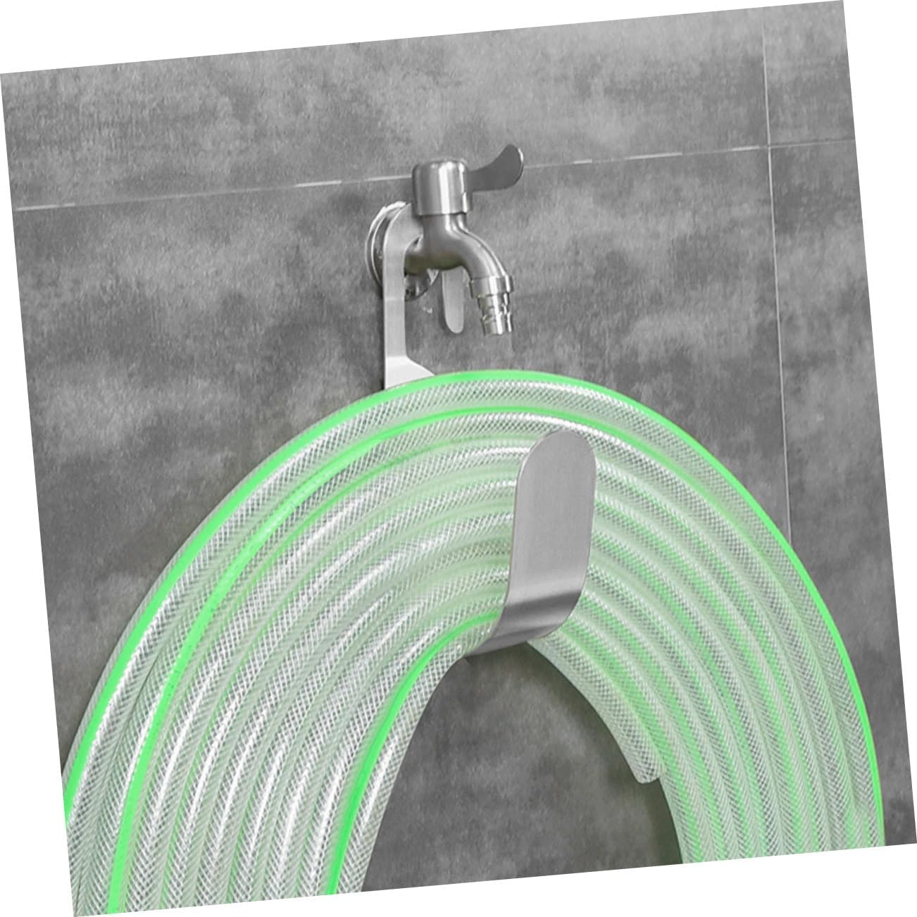 BESPORTBLE 3pcs Stainless Steel Hose Hanger Water Storage Organizer for Garden and Garage Space-Saving Design Easy Installation Strong Load-Bearing Capacity