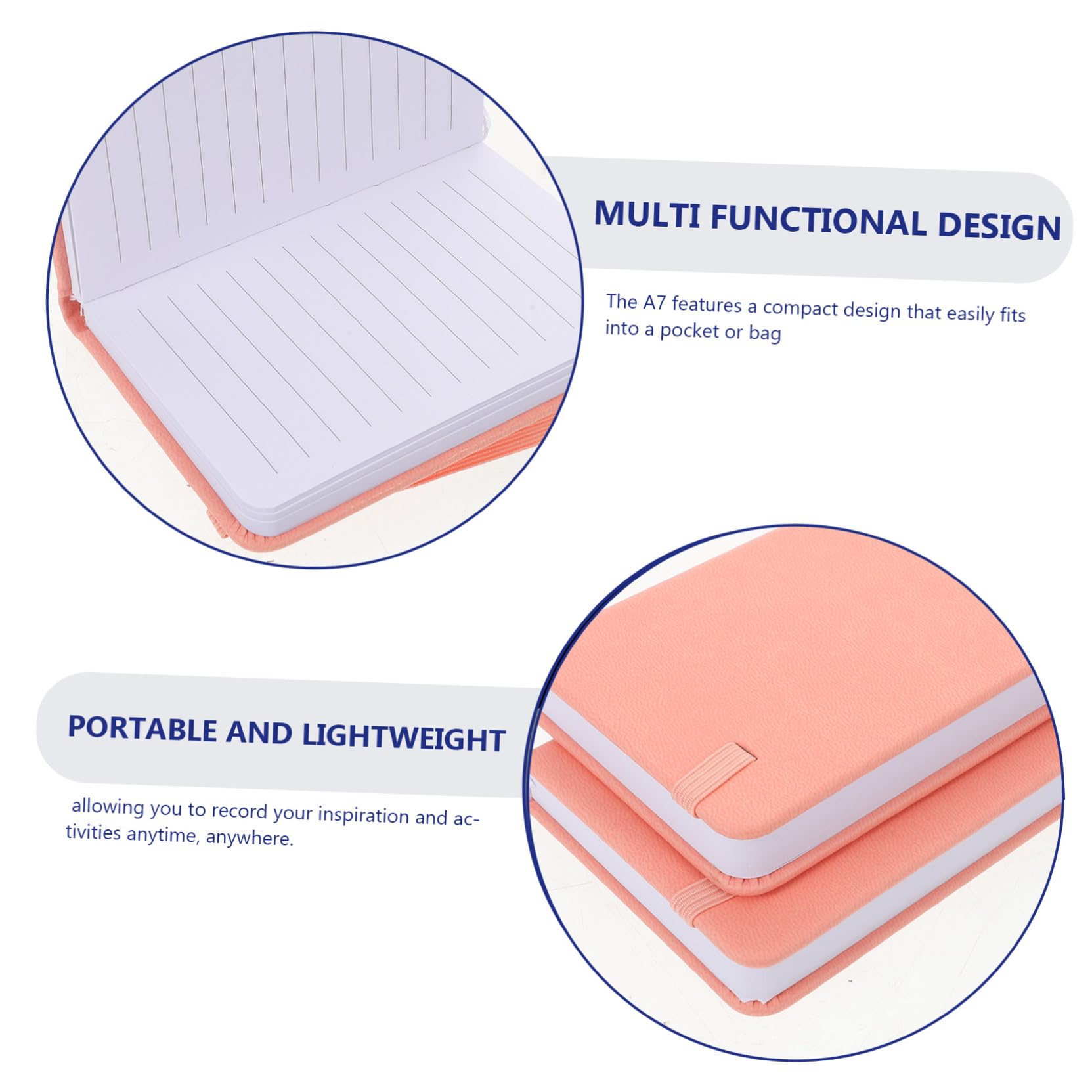 10 Pezzi Taccuino Tascabile in PU Rigida con Segnalibro Mini Notebook Portatile per Pianificazione Mensile e Diario Lavorativo Piccolo Blocco Note da Borsa