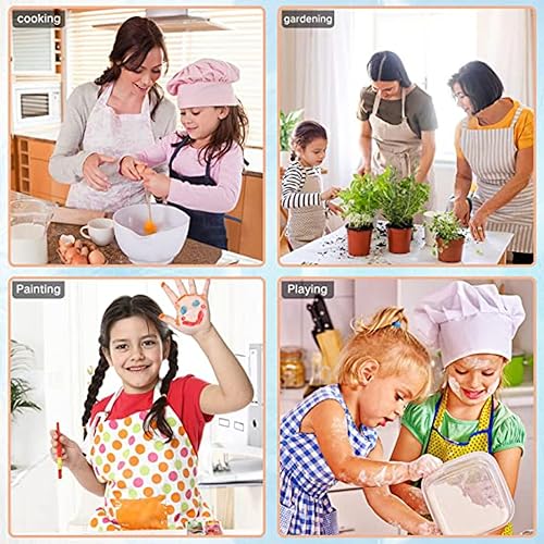 Miniatura 6 de Horse Custom Kids Apron and Chef Hat Set Personalized Cooking Kitchen Chef Apron with Big Pocket for Boys Girls (3-12 Years)