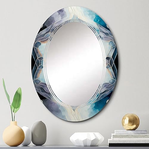 Miniatura 2 de DesignQ Fundamental Patterns Sacred Geometry VIII - Espejo de tocador, espejos de baño, espejos de pared para sala de estar, dormitorio, espejo