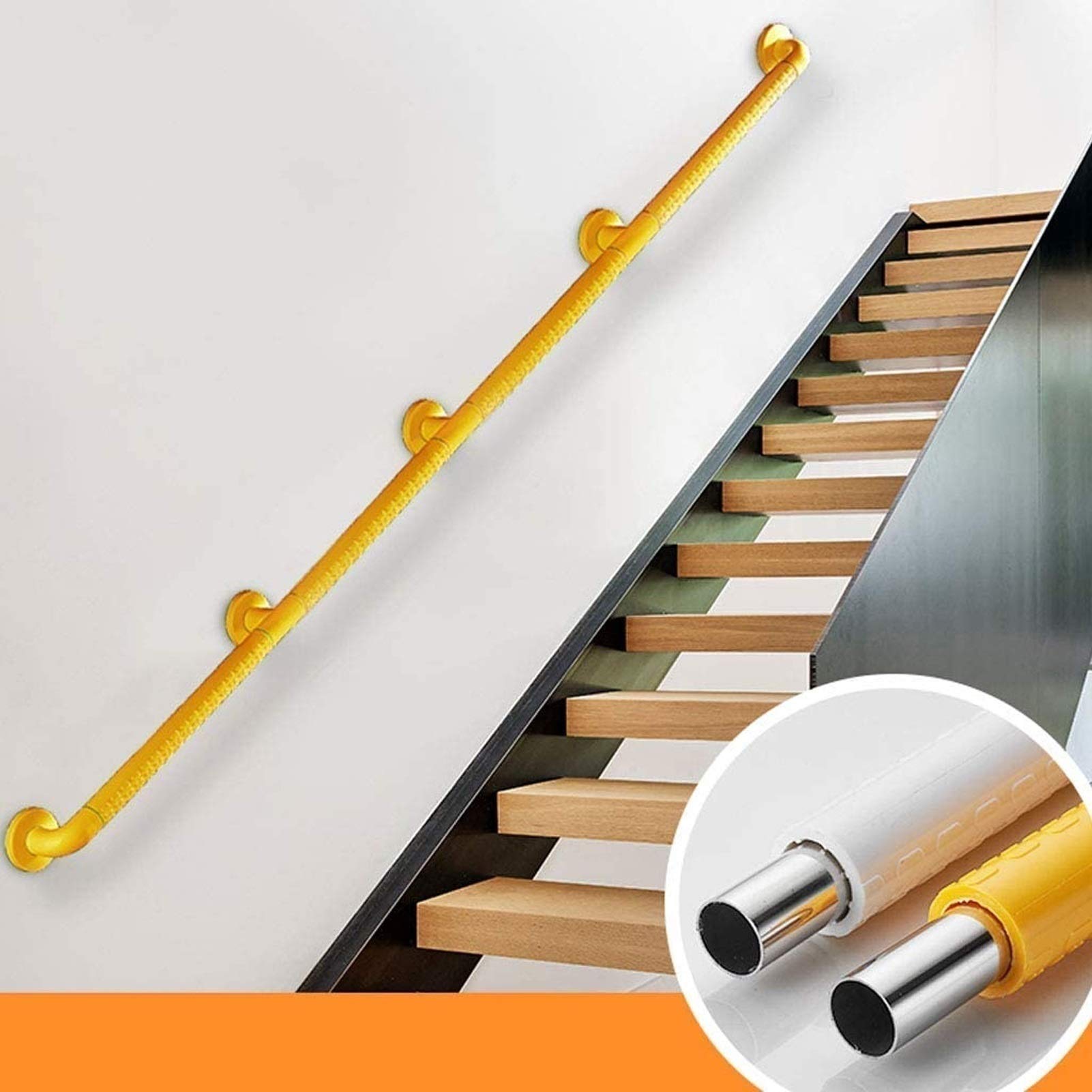HLTYGWX Kit para Uso en Interiores y Exteriores, Soporte Antideslizante para Personas Mayores y barandilla de Seguridad de 40cm para baño y s