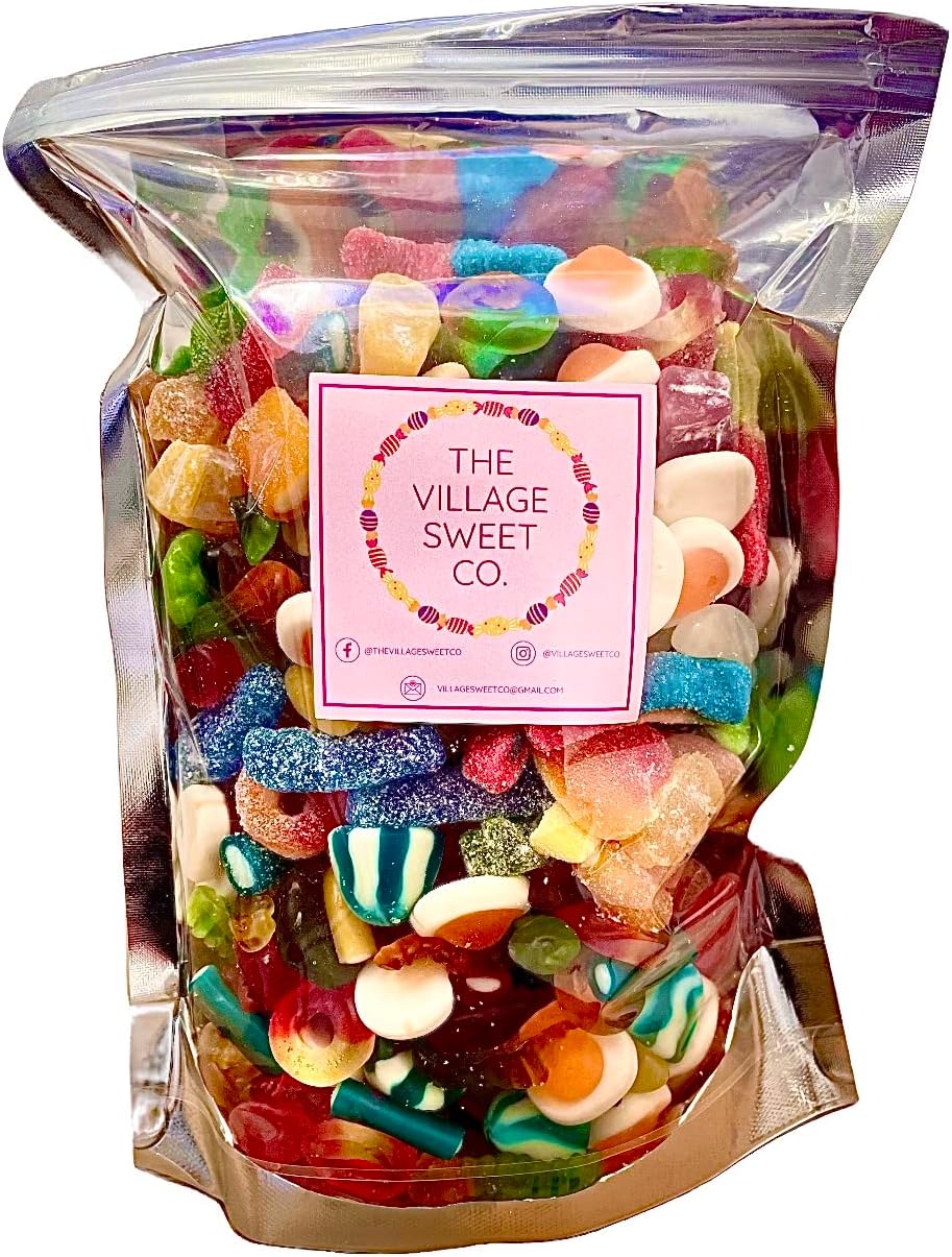 Pick & Mix Sweets 900g Resealable Pouch Gummy, Jelly, Fizzy, Sour Pick N Mix From The Village
