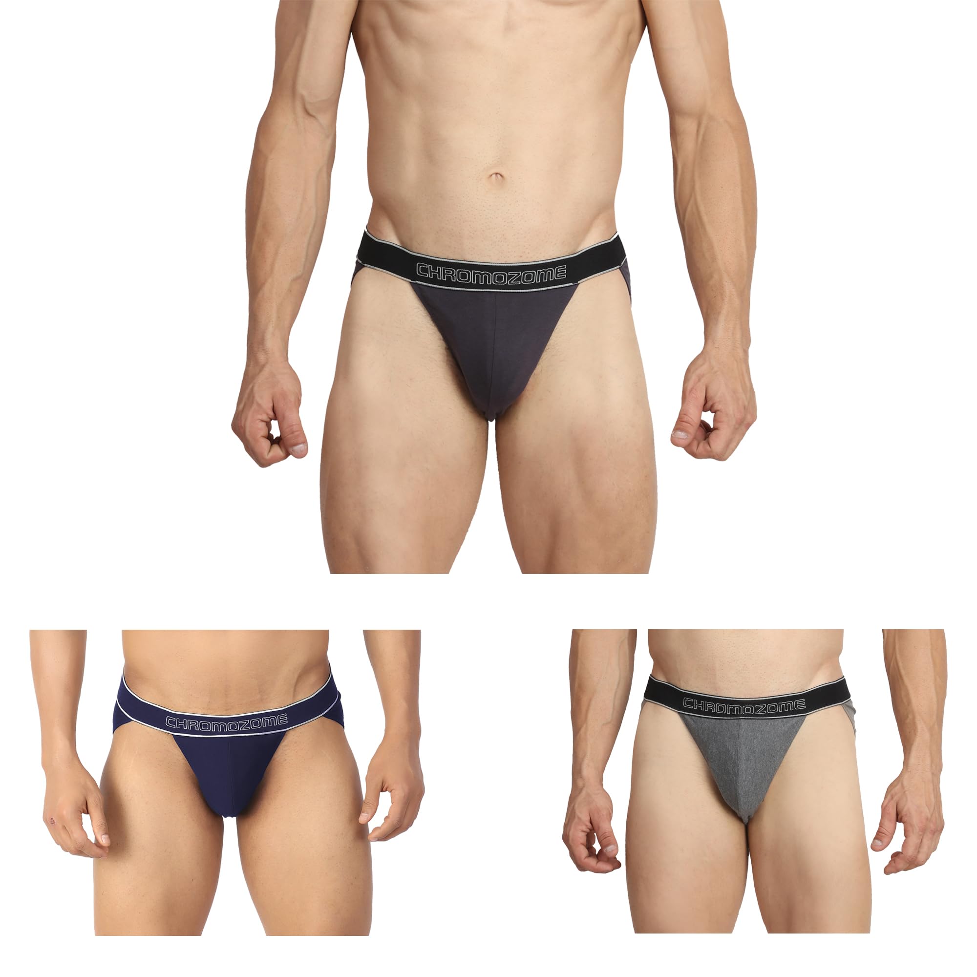 Chromozome Mens Cotton Briefs (Pack of 3)