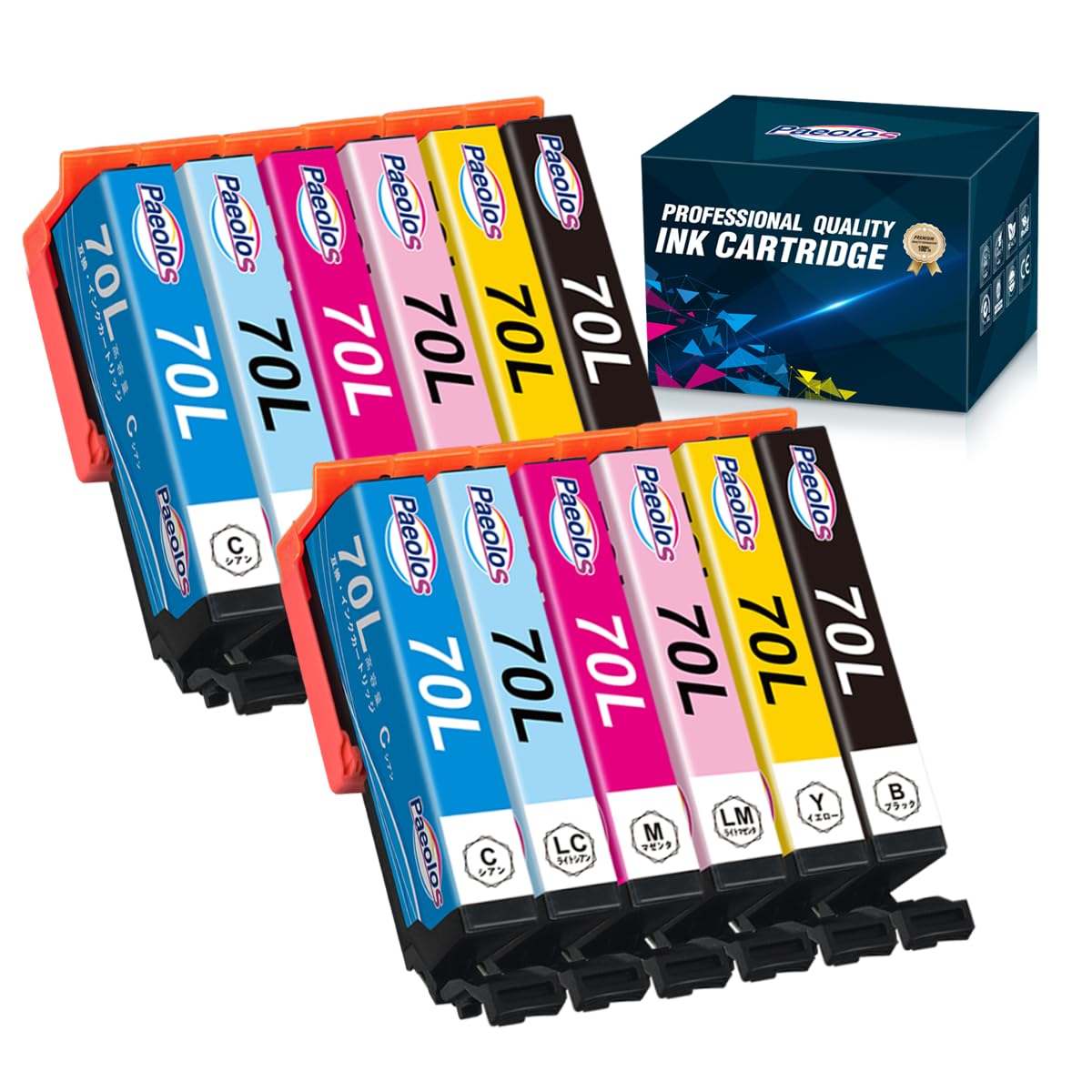 Amazon.co.jp: エプソン 用 IC6CL70L 互換インクカートリッジ IC70L