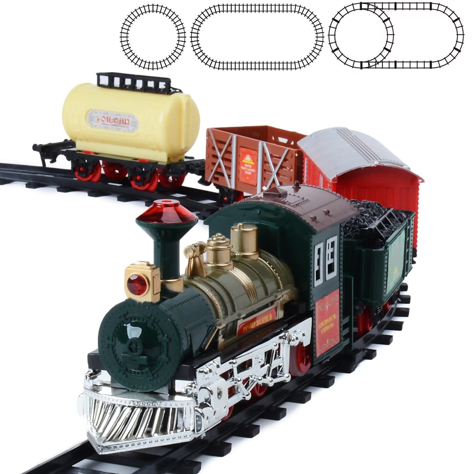 Electric Train Set Toy Classsic Christmas Train Sets Toddlers Train Toys with Sound and Lights