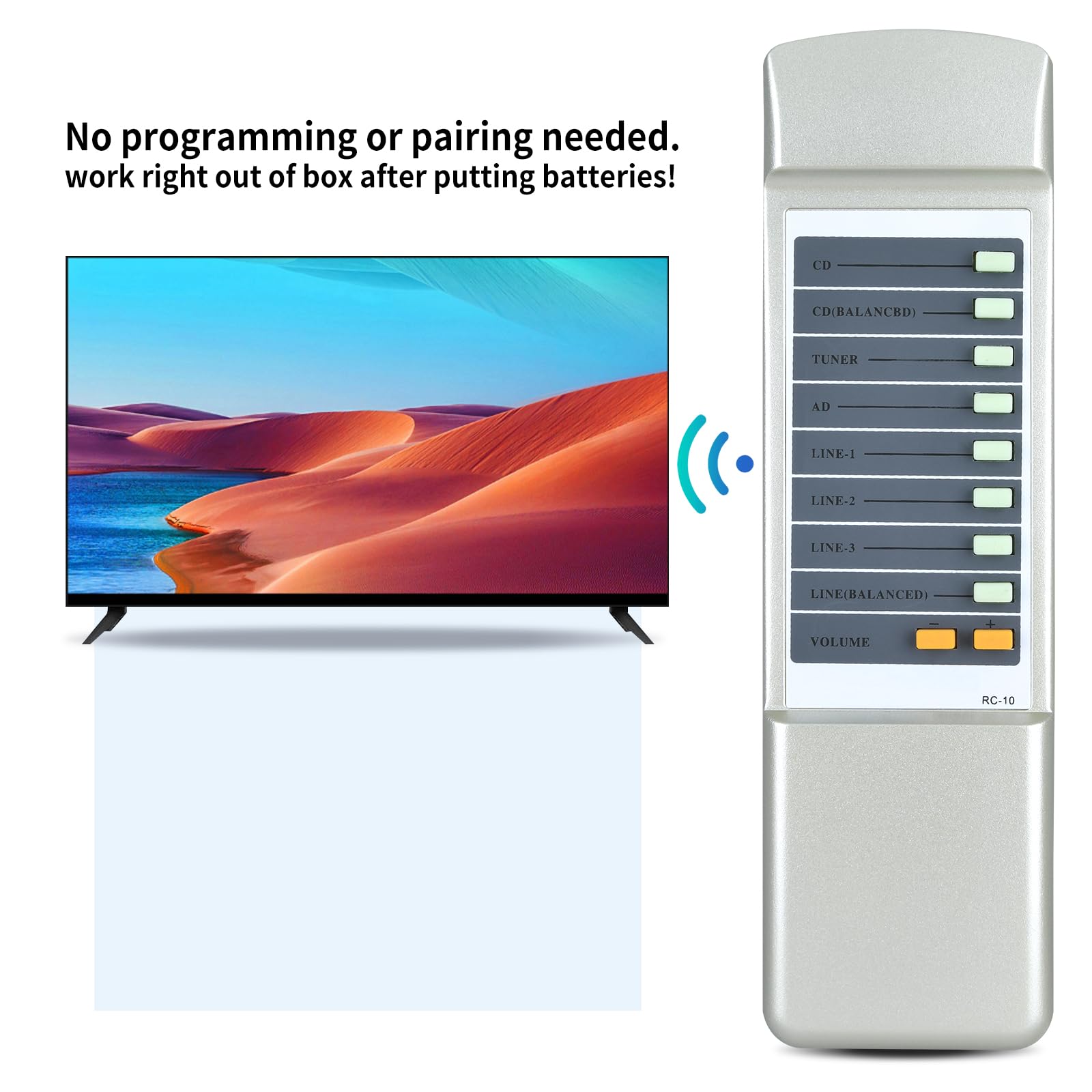 Amazon.com: RC-10 Replacement Remote Control Compatible for