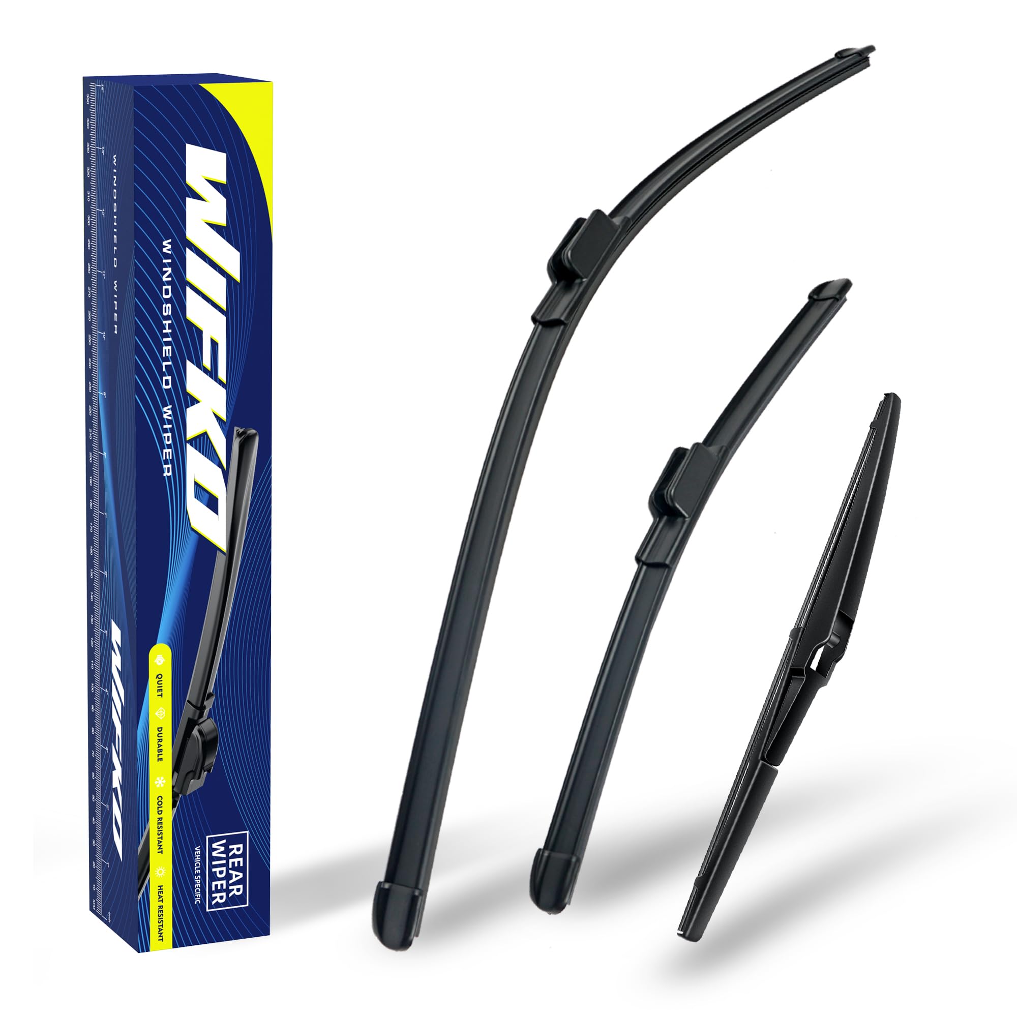 Wifko Scheibenwischer Kompatibel für Mazda CX-80 KL 2024-2025, Wischerblätter Vorne + Hinten, Set Frontscheibenwischer und heckscheibenwischer, Auto Scheibenwischer Zubehör