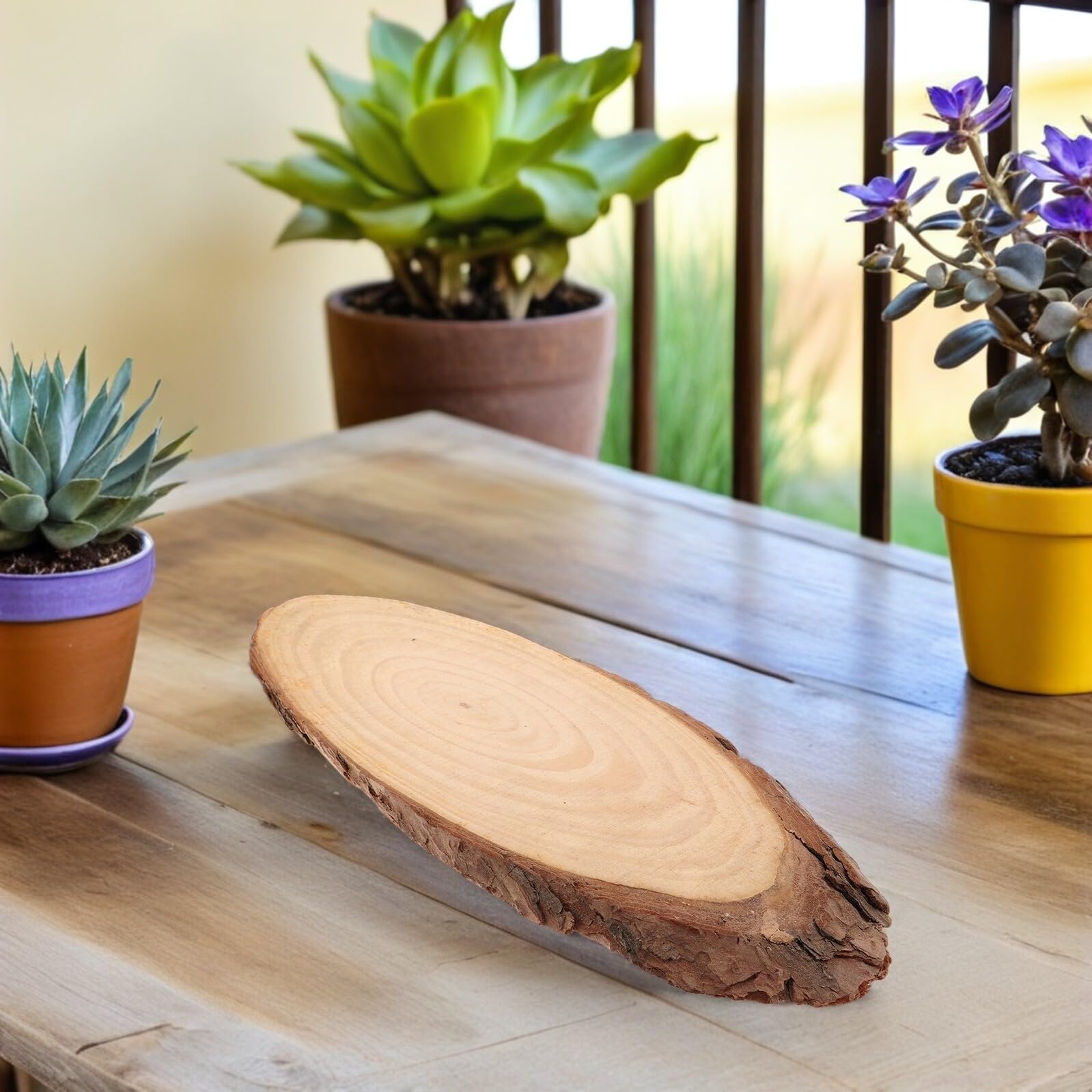 TOYANDONA 2 Piezas Piedras Ovaladas de Madera para Jardín Resistentes la Intemperie Caminos y Senderos Decorativos al Aire Suministros para Paisajismo y Patio