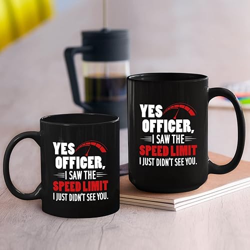 Miniatura 6 de Yes Officer I Saw the Speed Limit I Just Didn't See You - Taza de cerámica para mecánico de automóviles idea de regalo para compañero de trabajo -