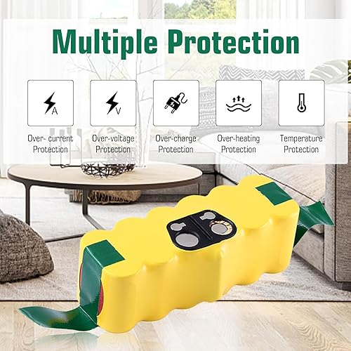 Miniatura 6 de Batería de 4.5Ah Ni-Mh 14.4V para Roomba Reemplazo para iRobot Roomba 500 600 700 800 900 Series 500 510 531 535 540 550 552 560 570 580 595 620 655