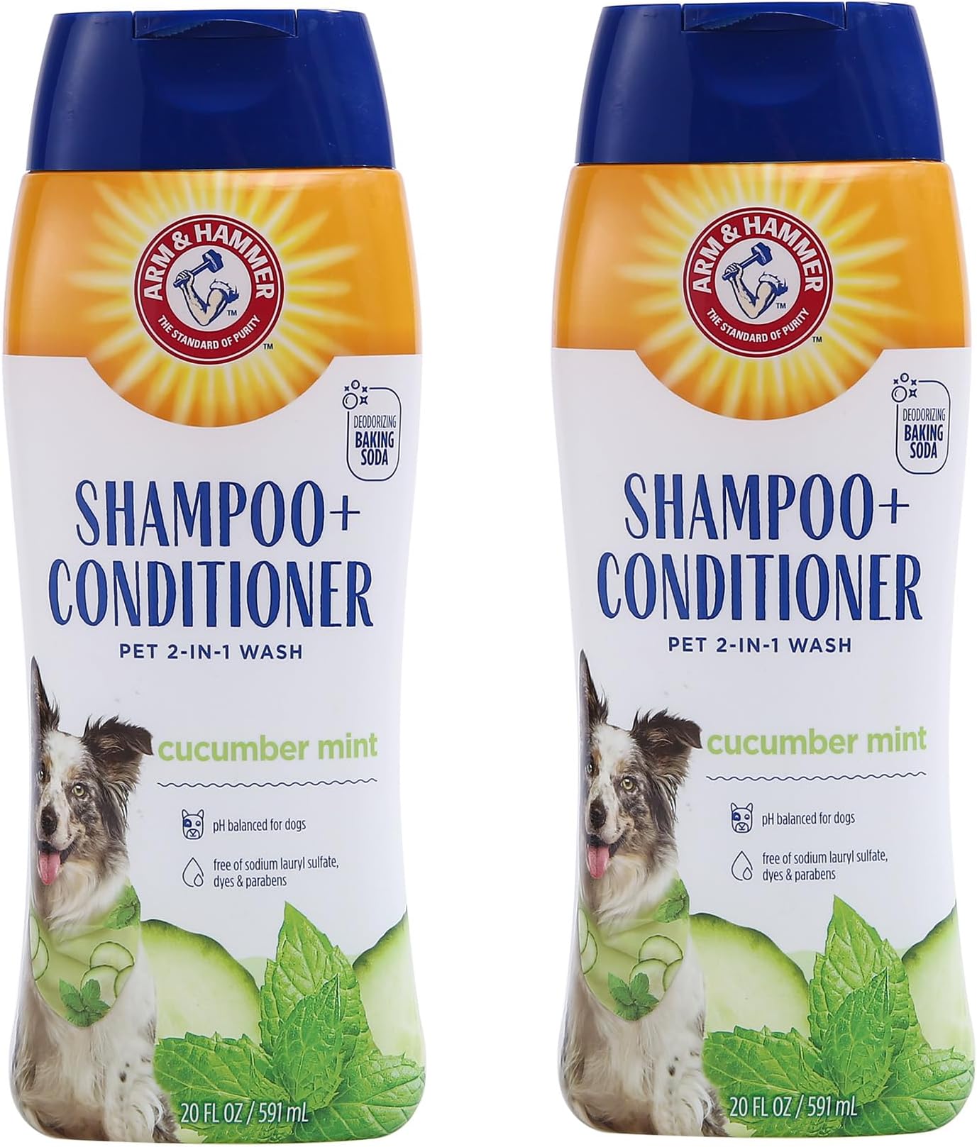 for Pets 2-in-1 Shampoo & Conditioner for Dogs | Dog Shampoo & Conditioner in One | Cucumber Mint, 20 Ounces - 2 Pack Dog Shampoo and Conditioner for All Dogs