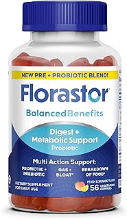Sponsored Ad - Florastor Prebiotic and Probiotic Gummies, Digestive and Metabolic Support Probiotic Blend for Multi-Action...